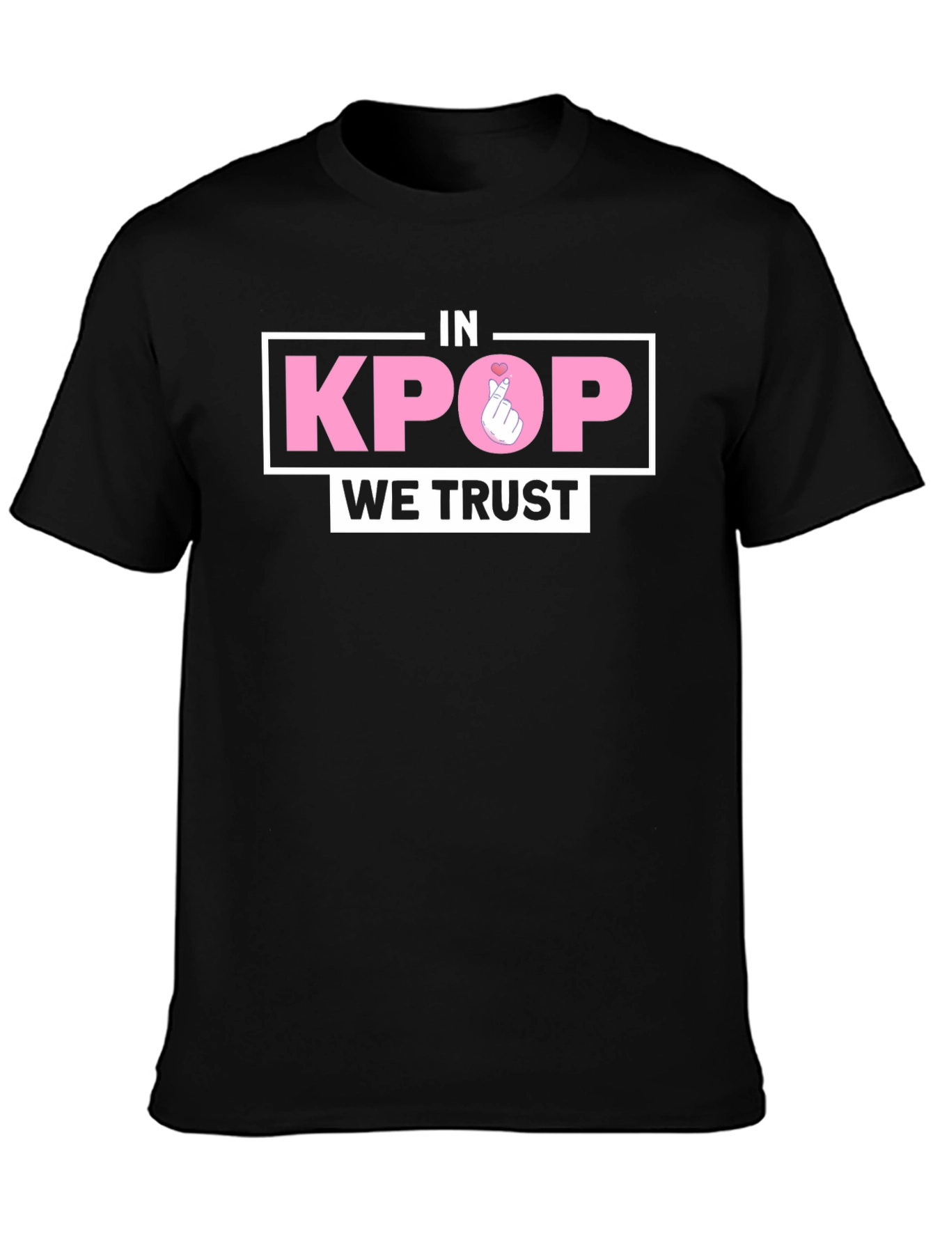 In Kpop We Trust Black Graphic Tee