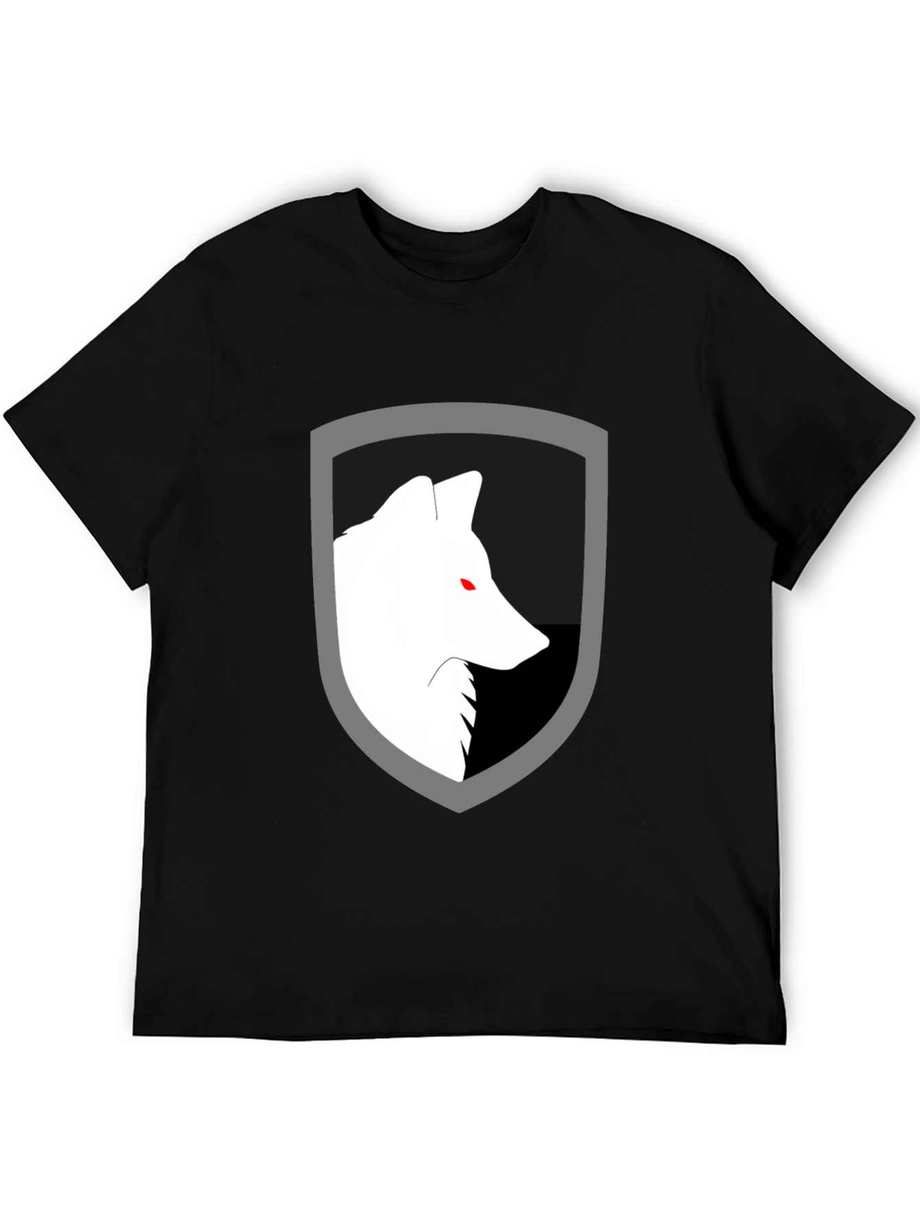 Wolf Shield Graphic Tee - Black Cotton Blend