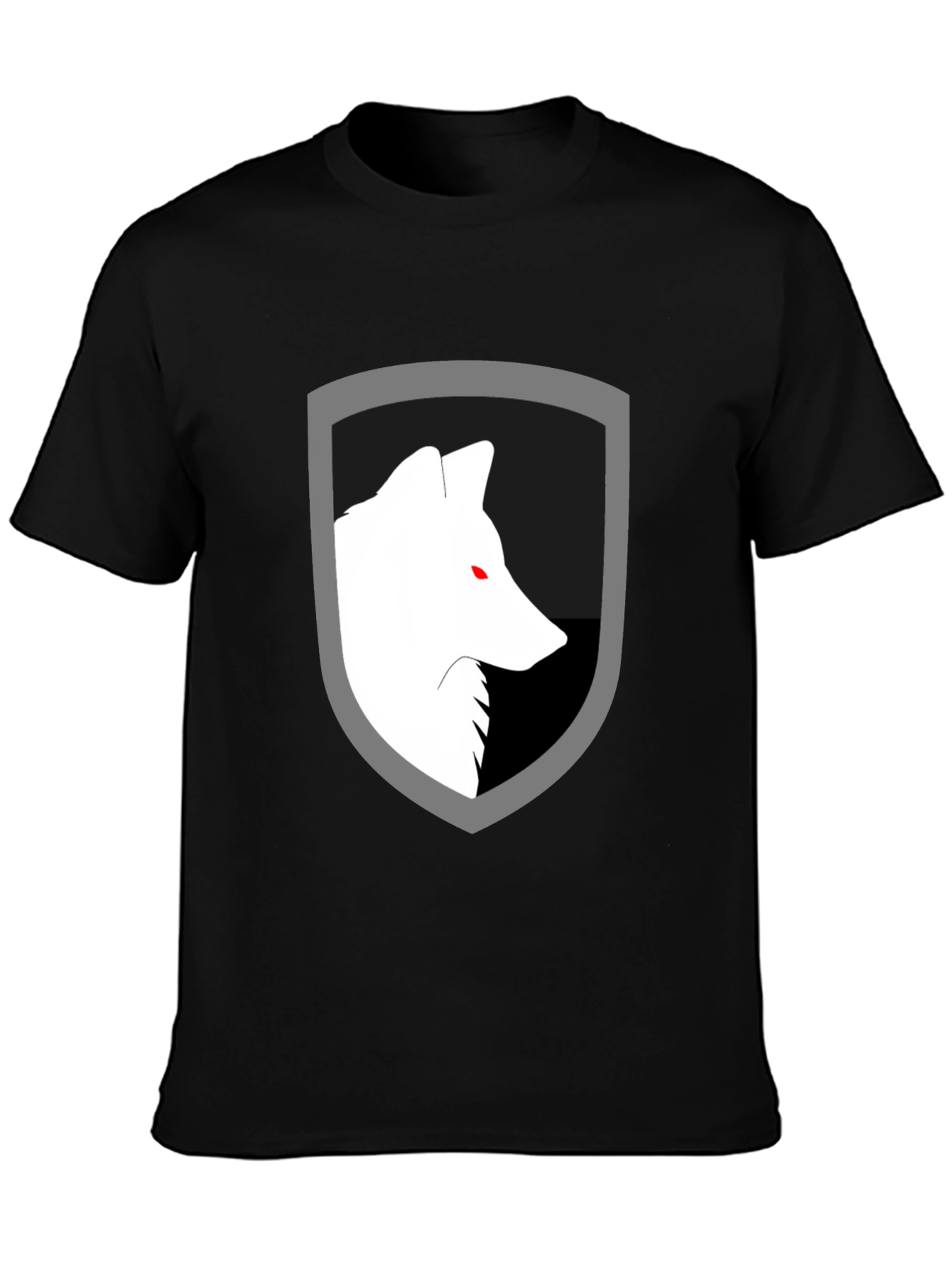 Wolf Shield Graphic Tee - Black Cotton Blend