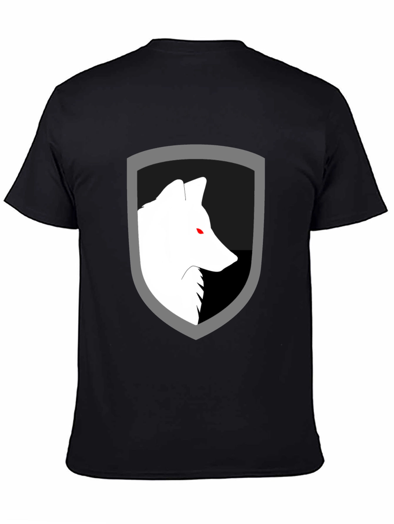 Wolf Shield Graphic Tee - Black Cotton Blend