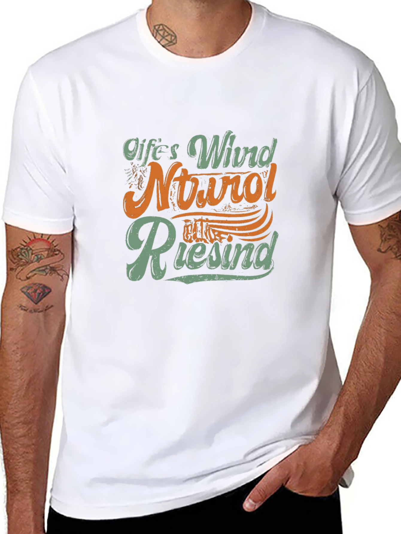 Lifes Wind Natural Riesind Black T-Shirt