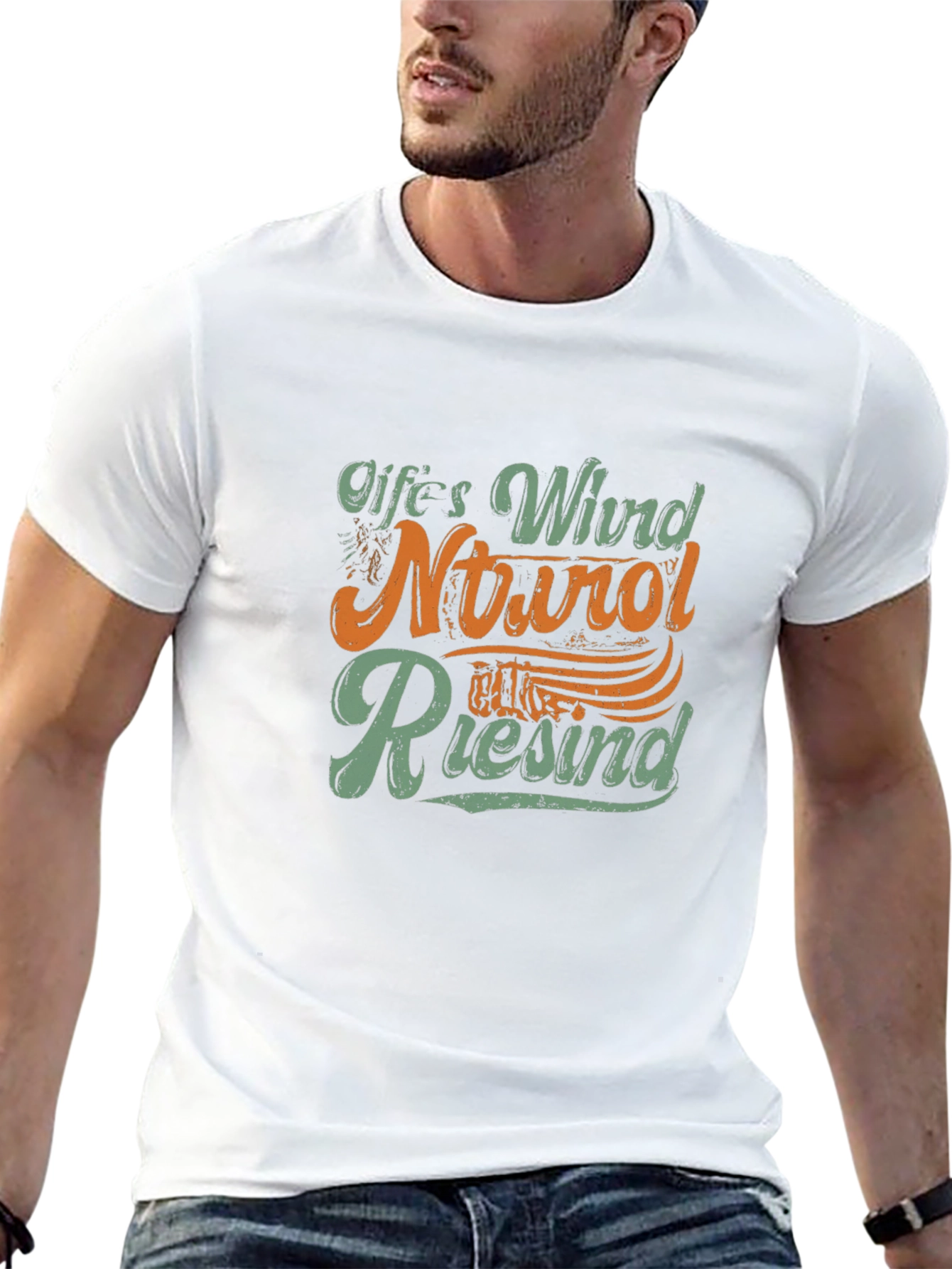 Lifes Wind Natural Riesind Black T-Shirt