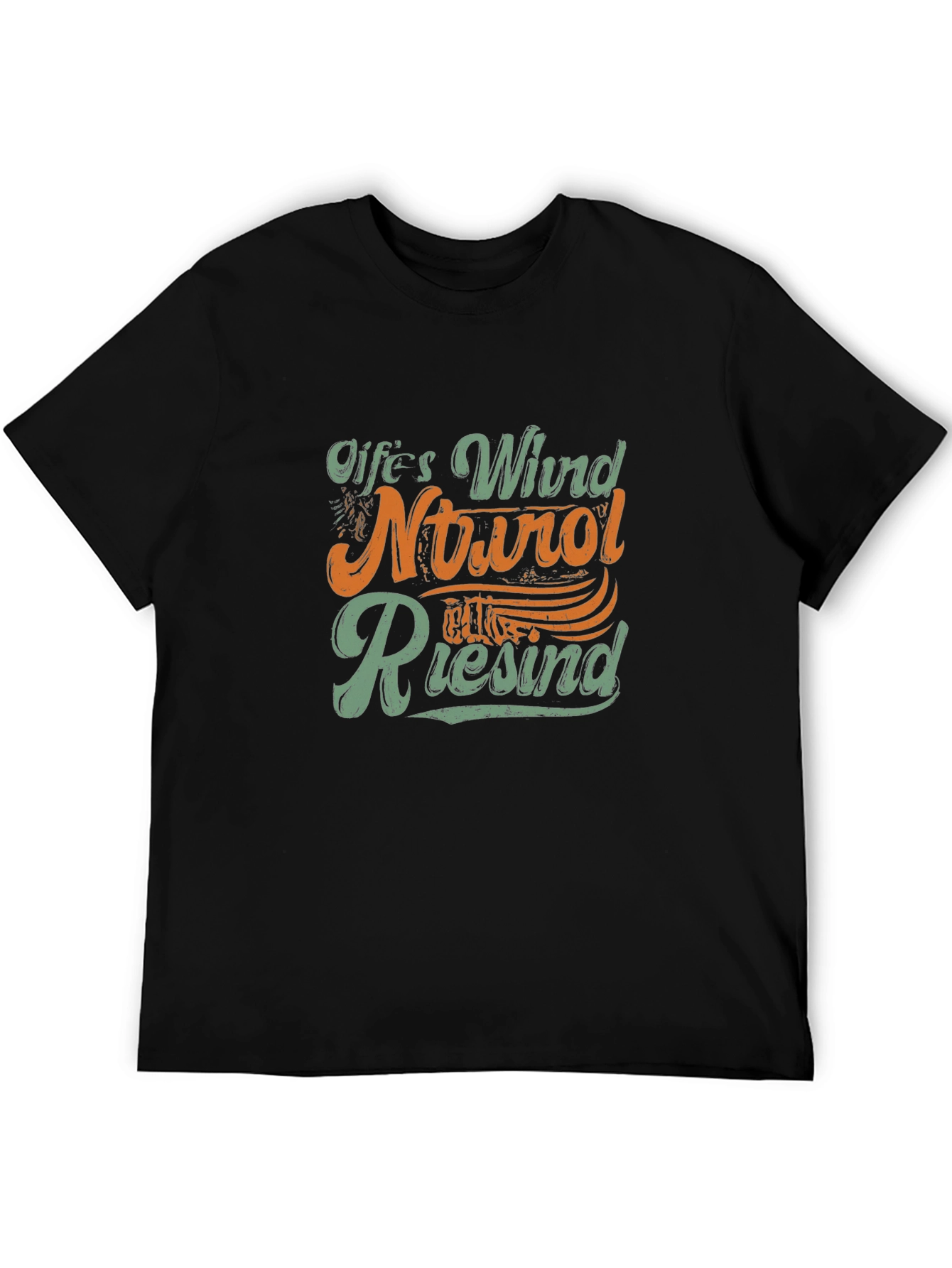 Lifes Wind Natural Riesind Black T-Shirt