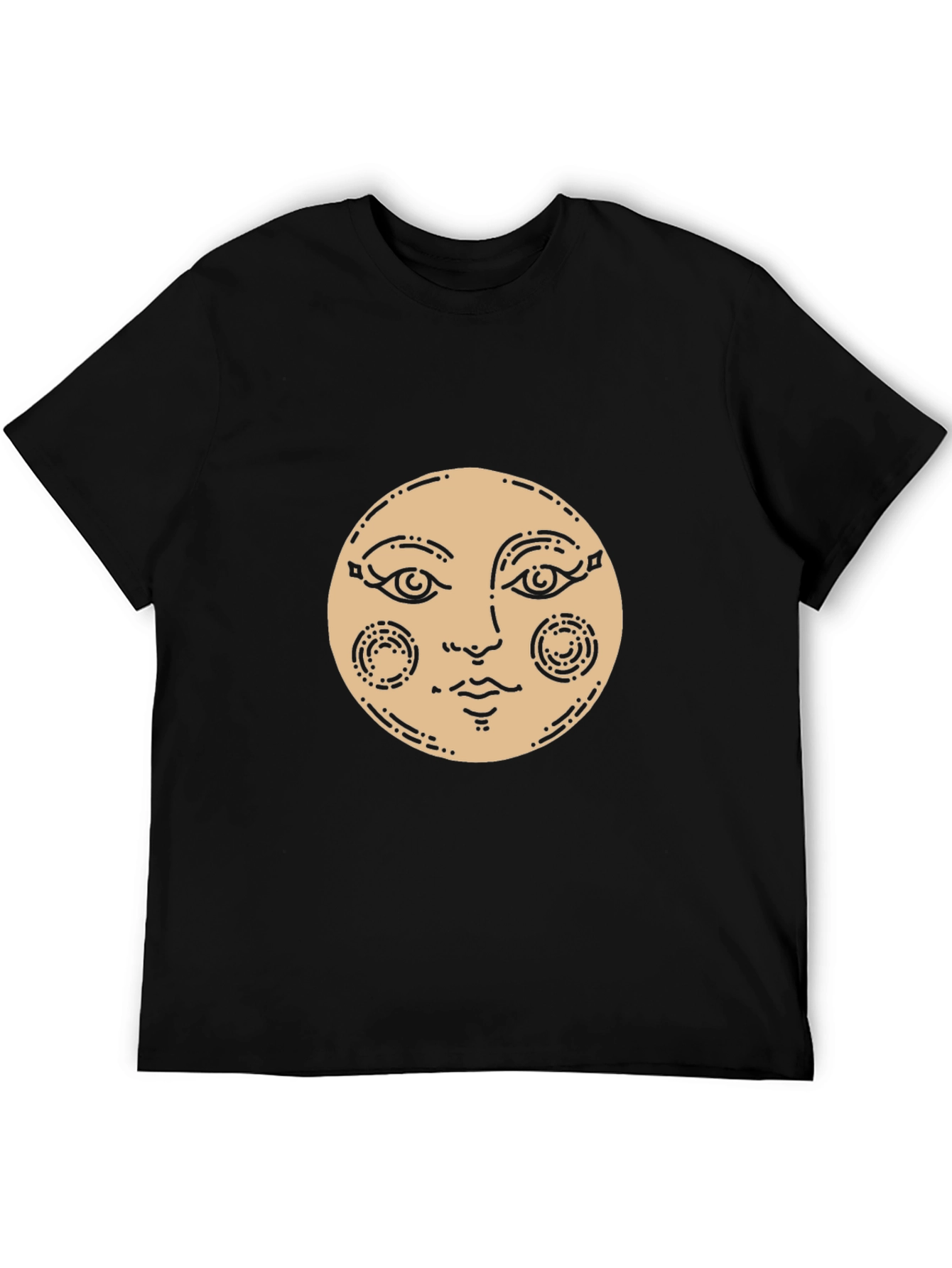 Mystic Moon Face Graphic T-Shirt