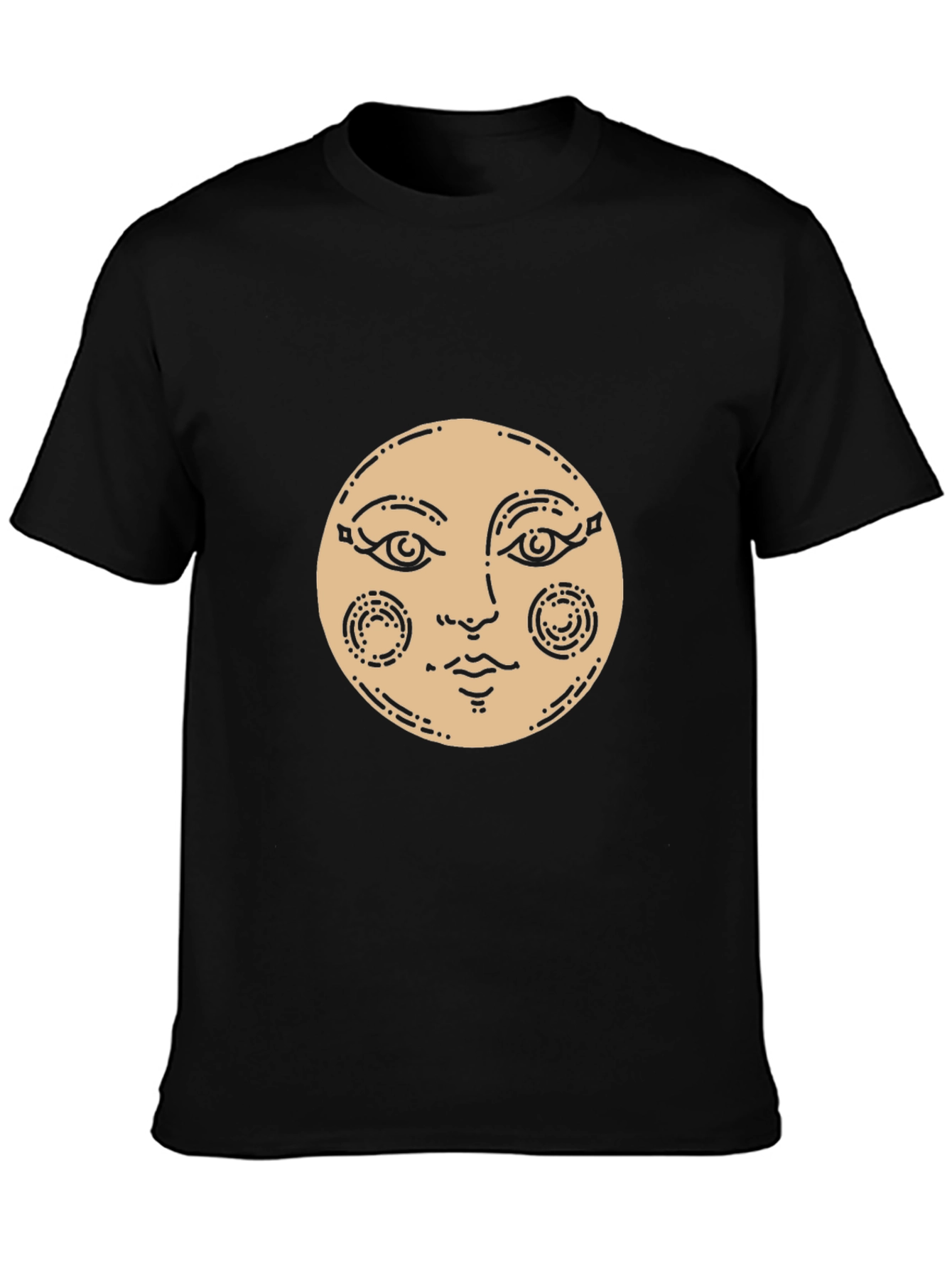 Mystic Moon Face Graphic T-Shirt