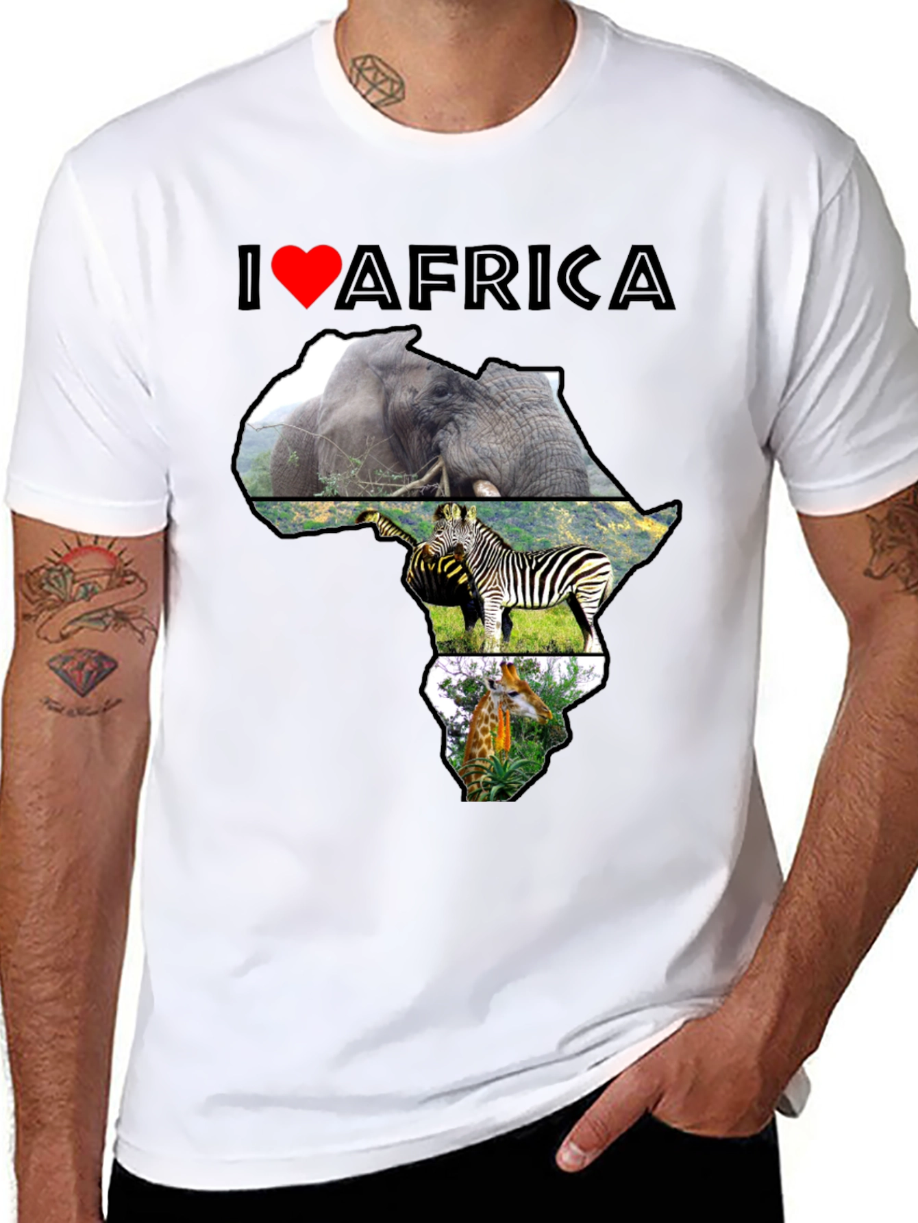 I Heart Africa Graphic T-Shirt - Wildlife Design