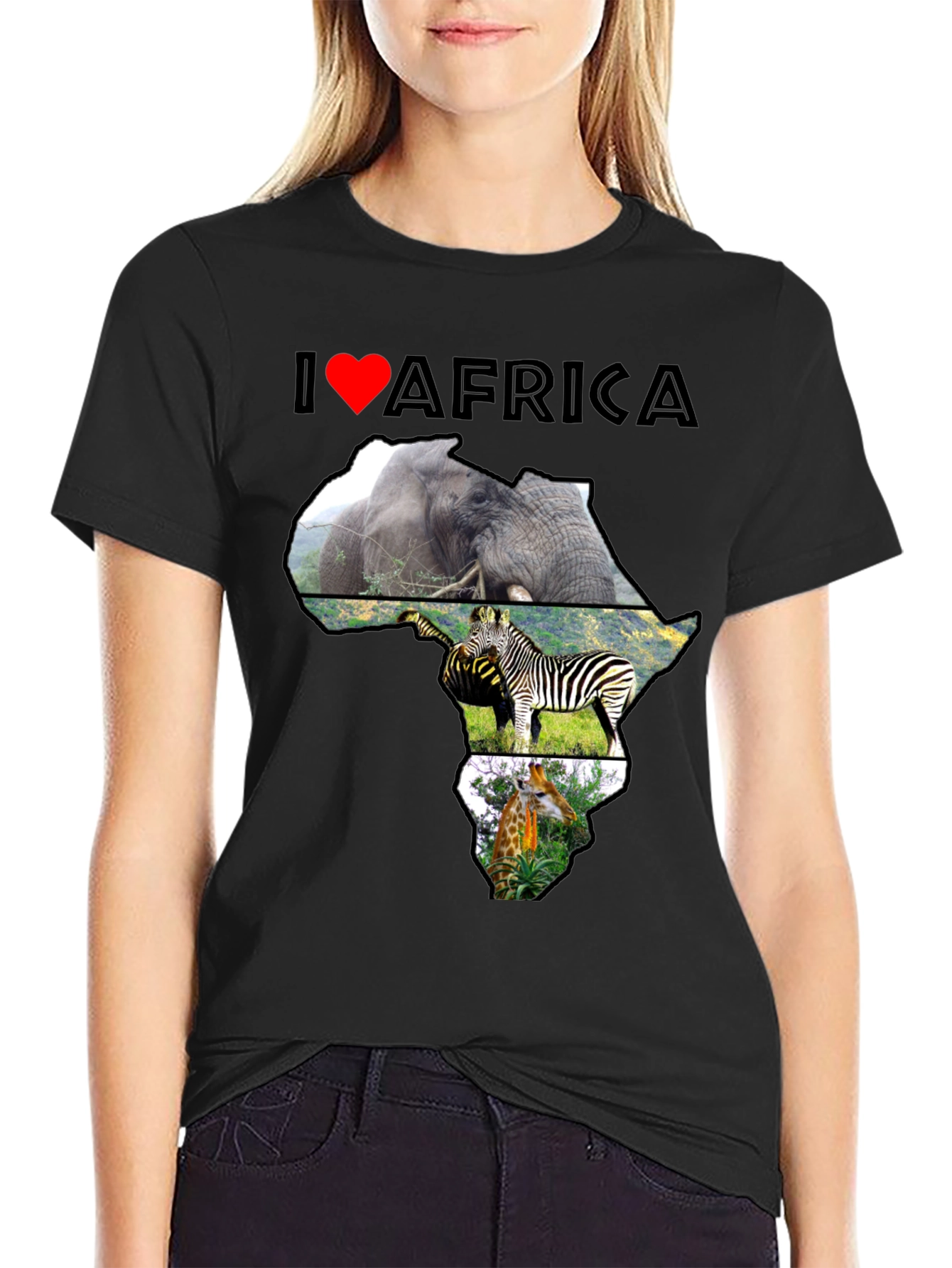 I Heart Africa Graphic T-Shirt - Wildlife Design