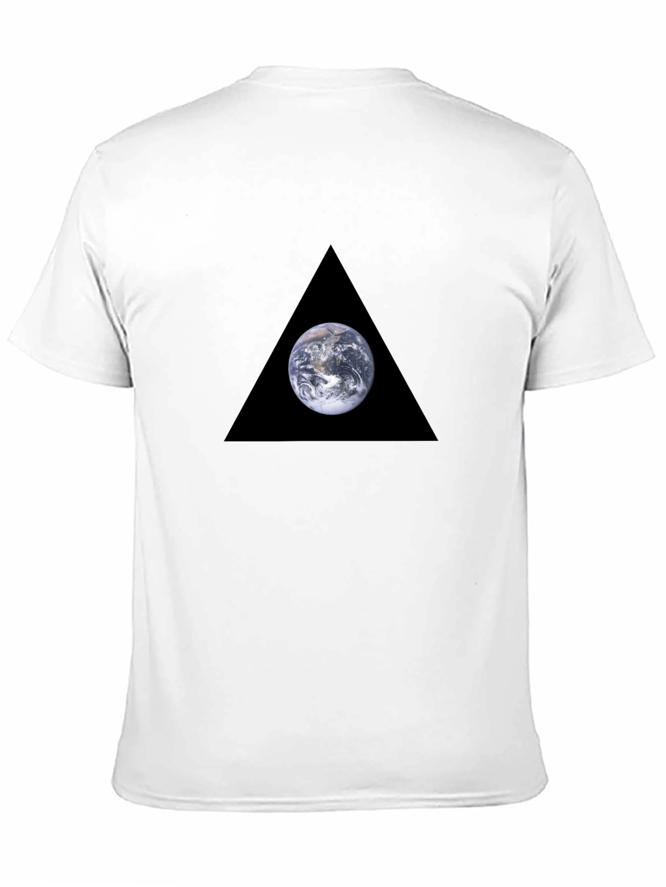 Earth in Triangle Black T-Shirt