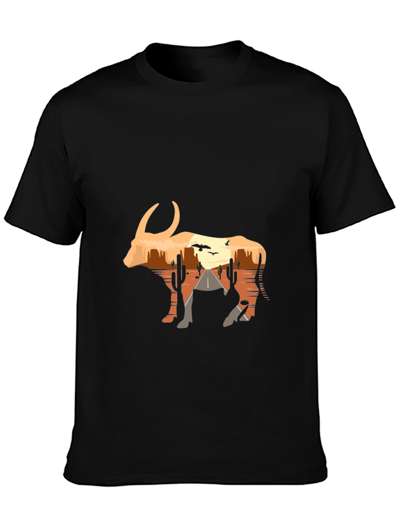 Desert Bison Graphic Tee - Black