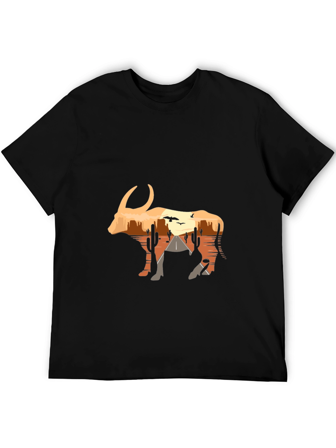 Desert Bison Graphic Tee - Black