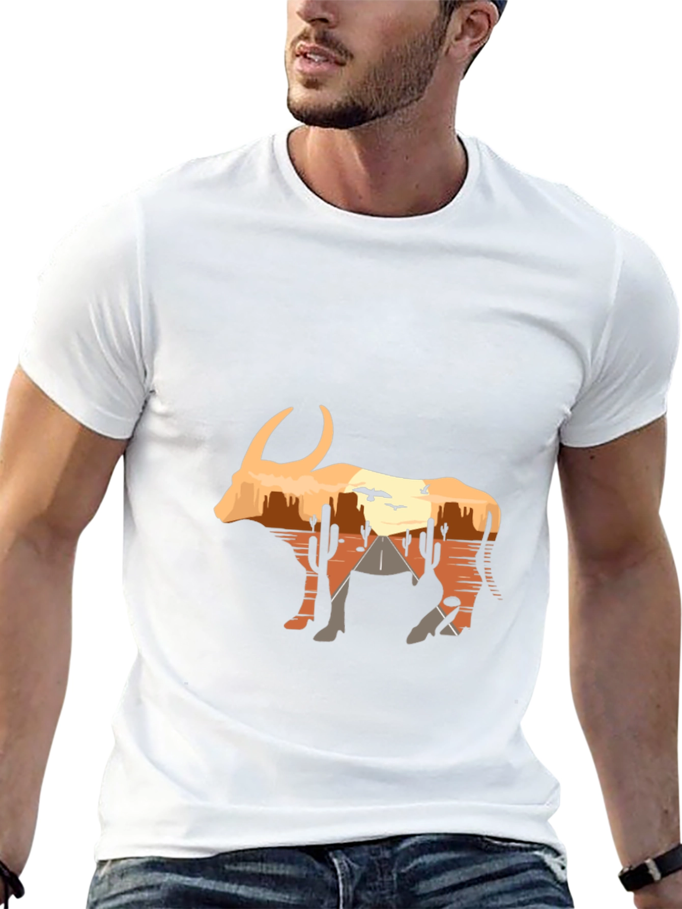 Desert Bison Graphic Tee - Black