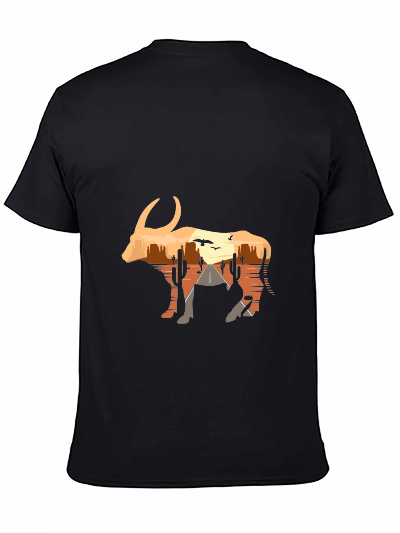 Desert Bison Graphic Tee - Black