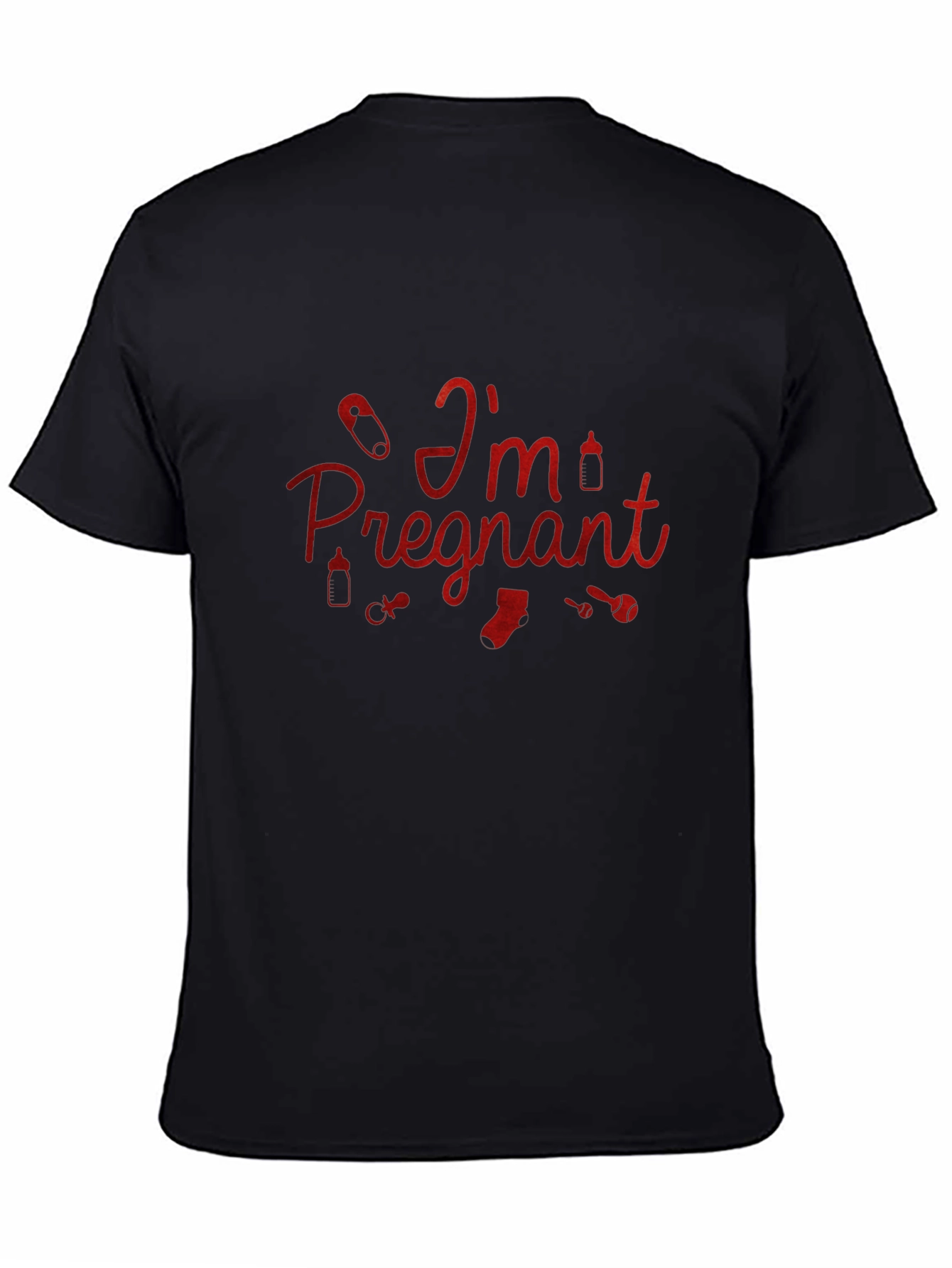 Im Pregnant Graphic Tee - Black