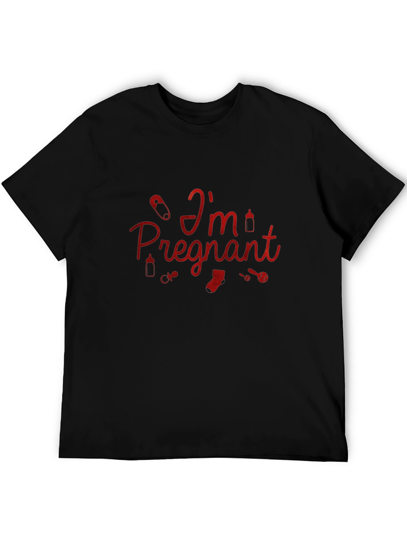 Im Pregnant Graphic Tee - Black