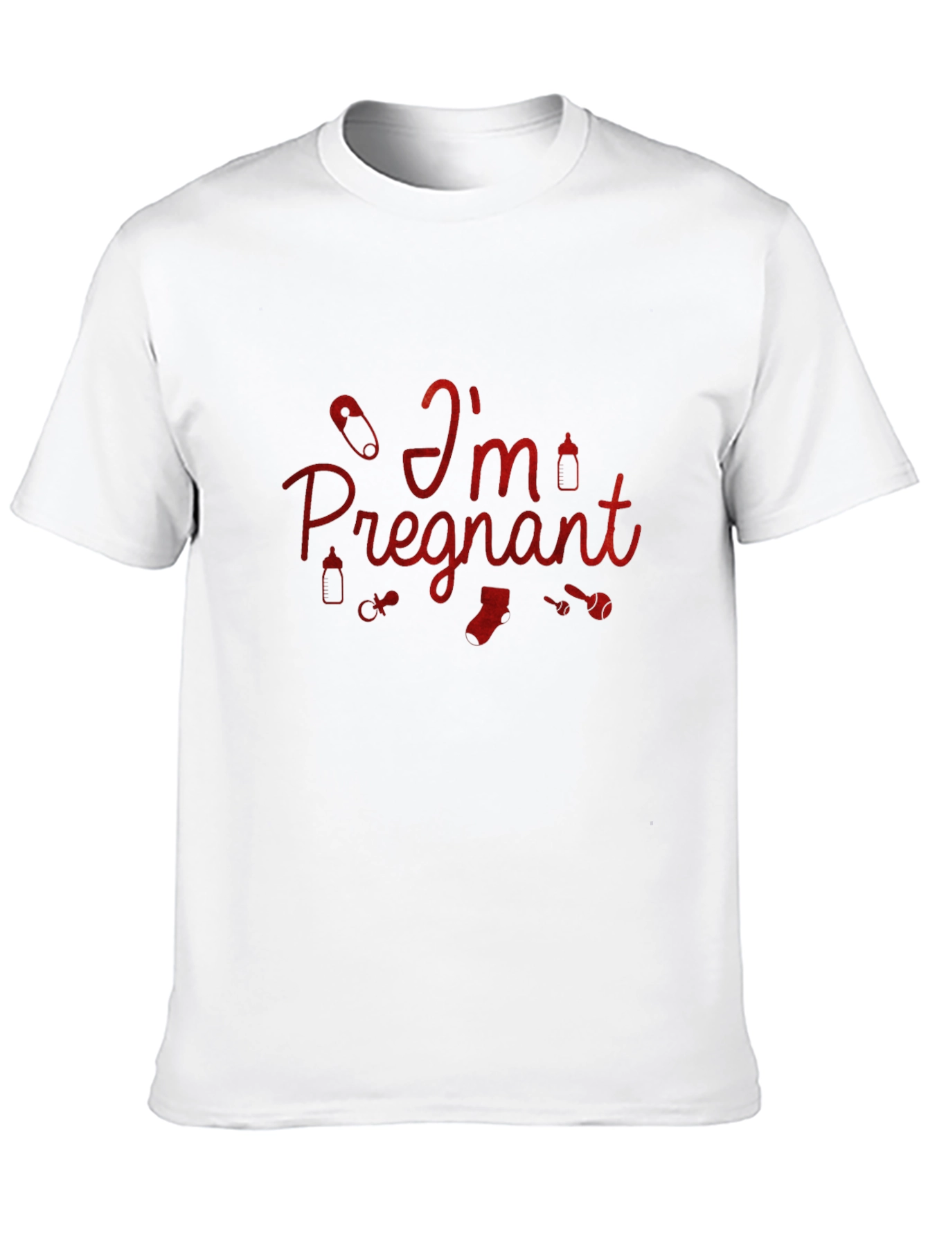 Im Pregnant Graphic Tee - Black