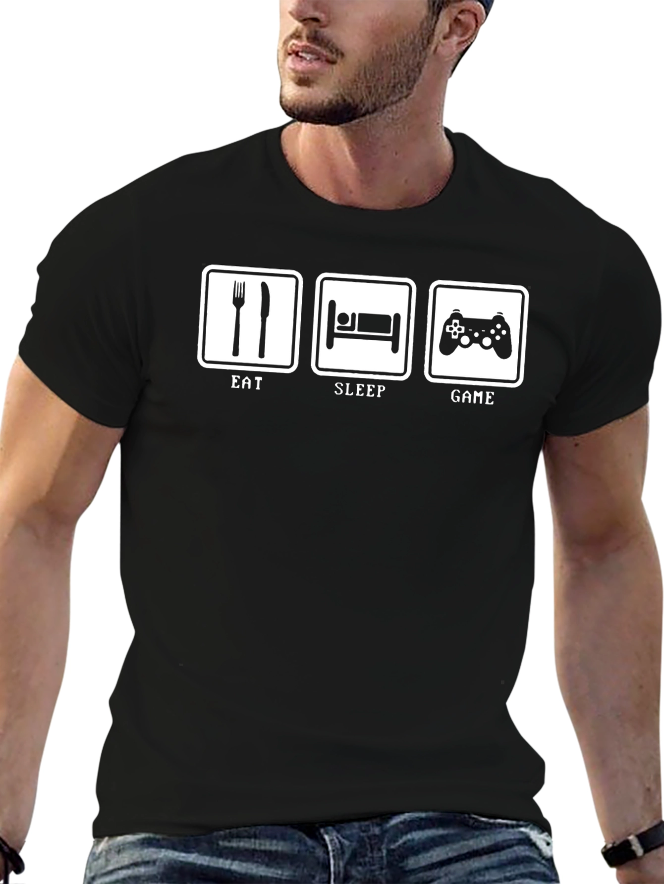 Eat Sleep Game T-Shirt - Gamer Life Tee