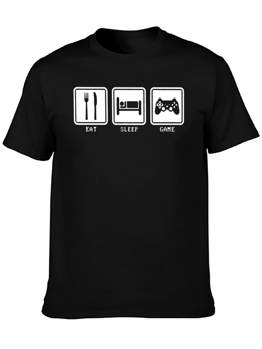 Eat Sleep Game T-Shirt - Gamer Life Tee