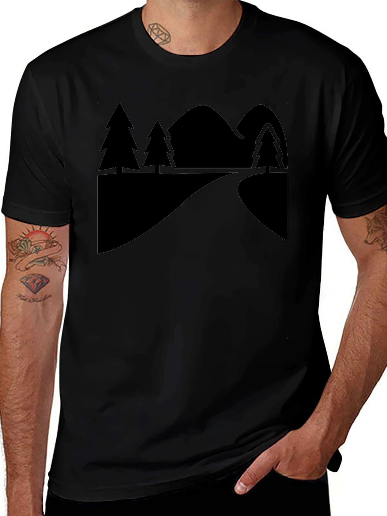 Nature Road Black T-Shirt