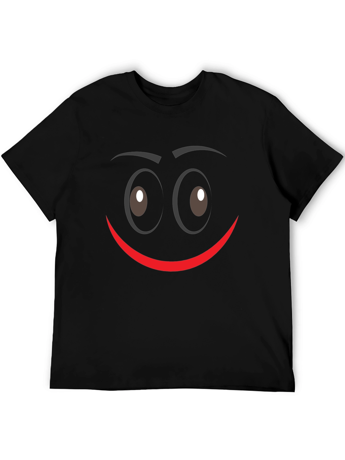 Funny Smiley Face Graphic Tee - Unisex Black T-Shirt