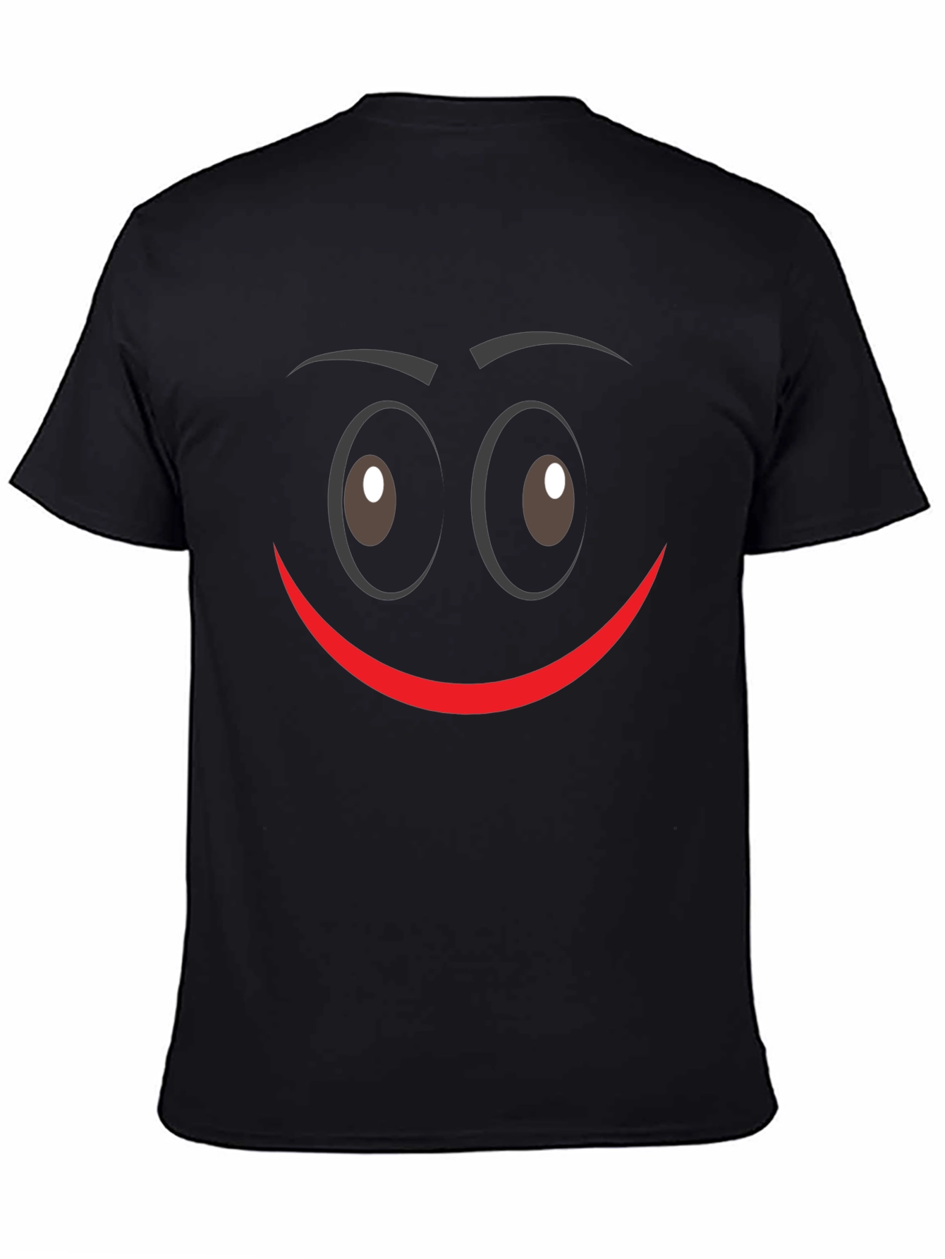 Funny Smiley Face Graphic Tee - Unisex Black T-Shirt