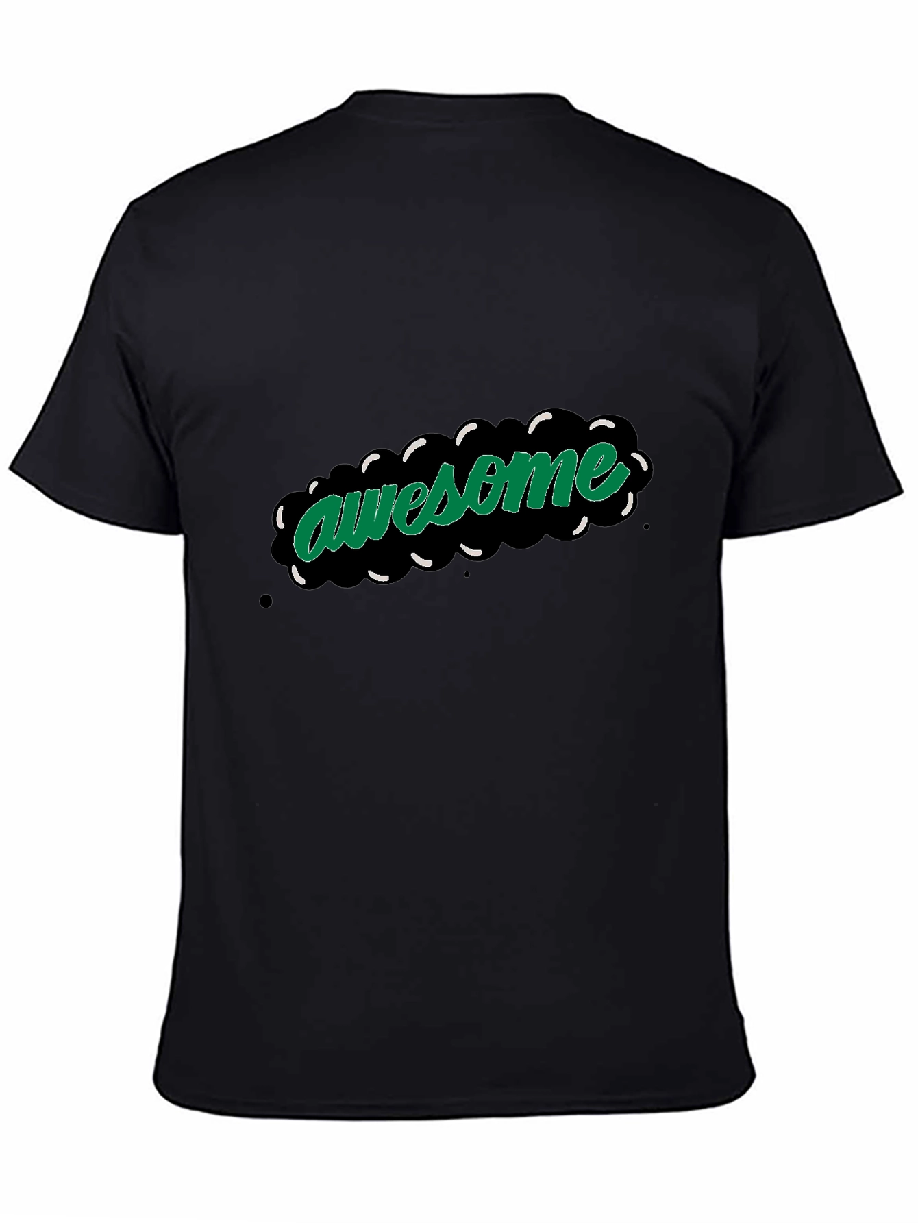 Awesome Graphic Print Black T-Shirt