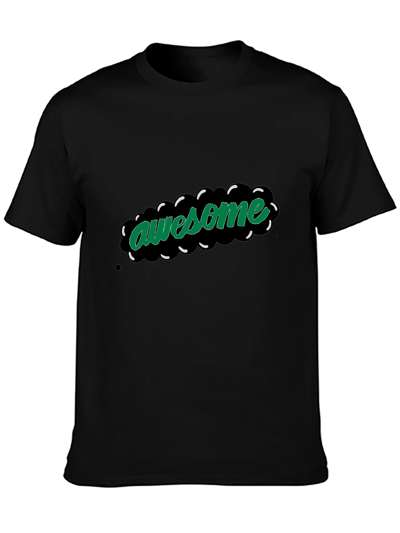 Awesome Graphic Print Black T-Shirt