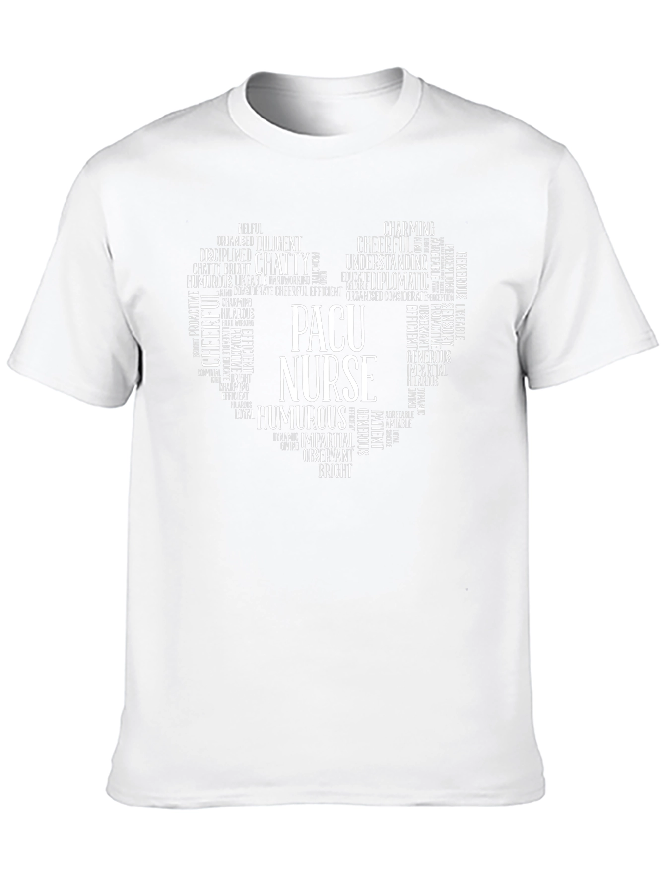 PACU Nurse Heart Word Art T-Shirt