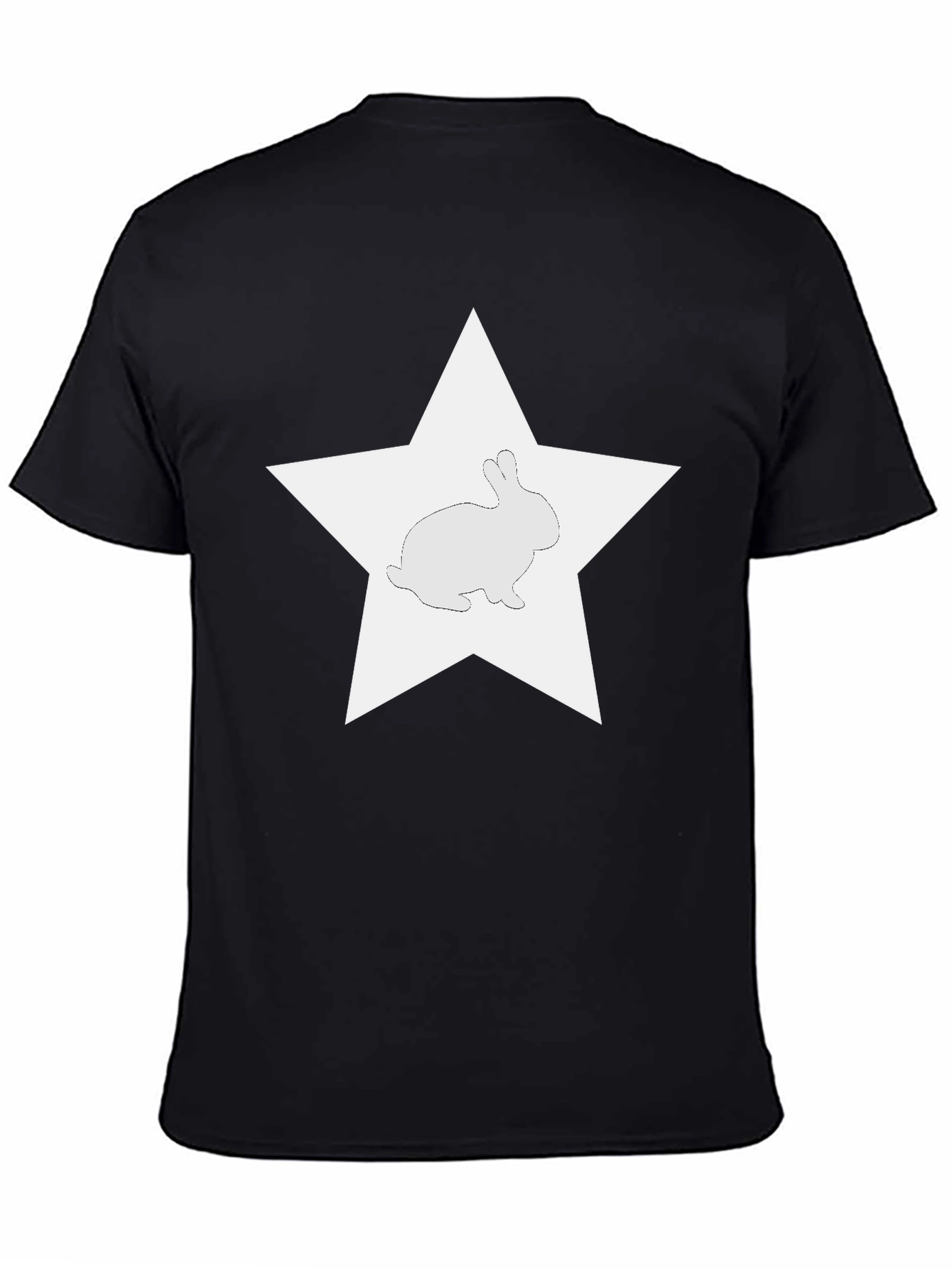 Rabbit Star Graphic Tee - Black Cotton Blend