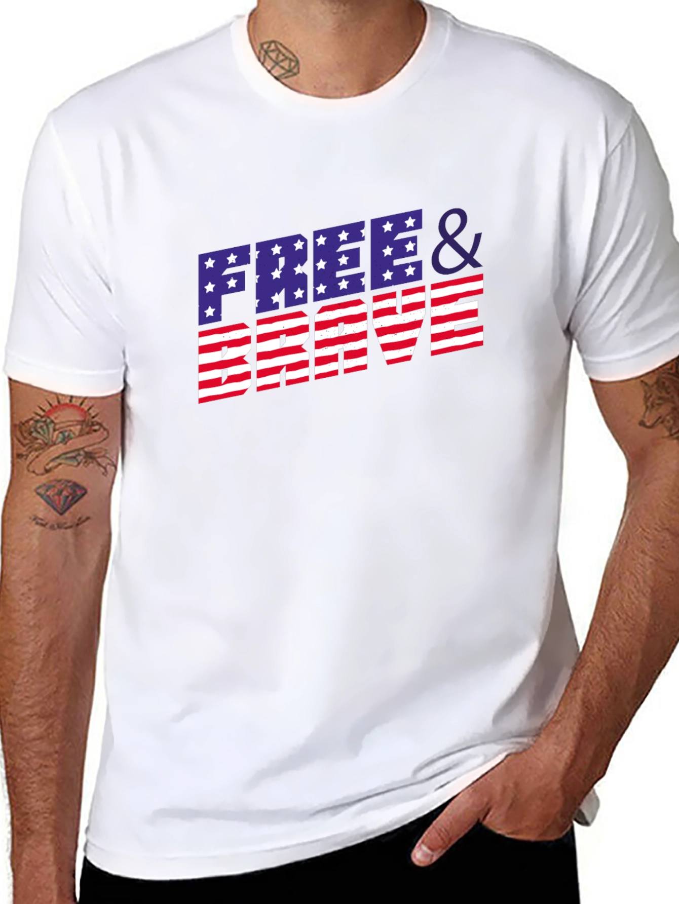 Free & Brave Patriotic T-Shirt