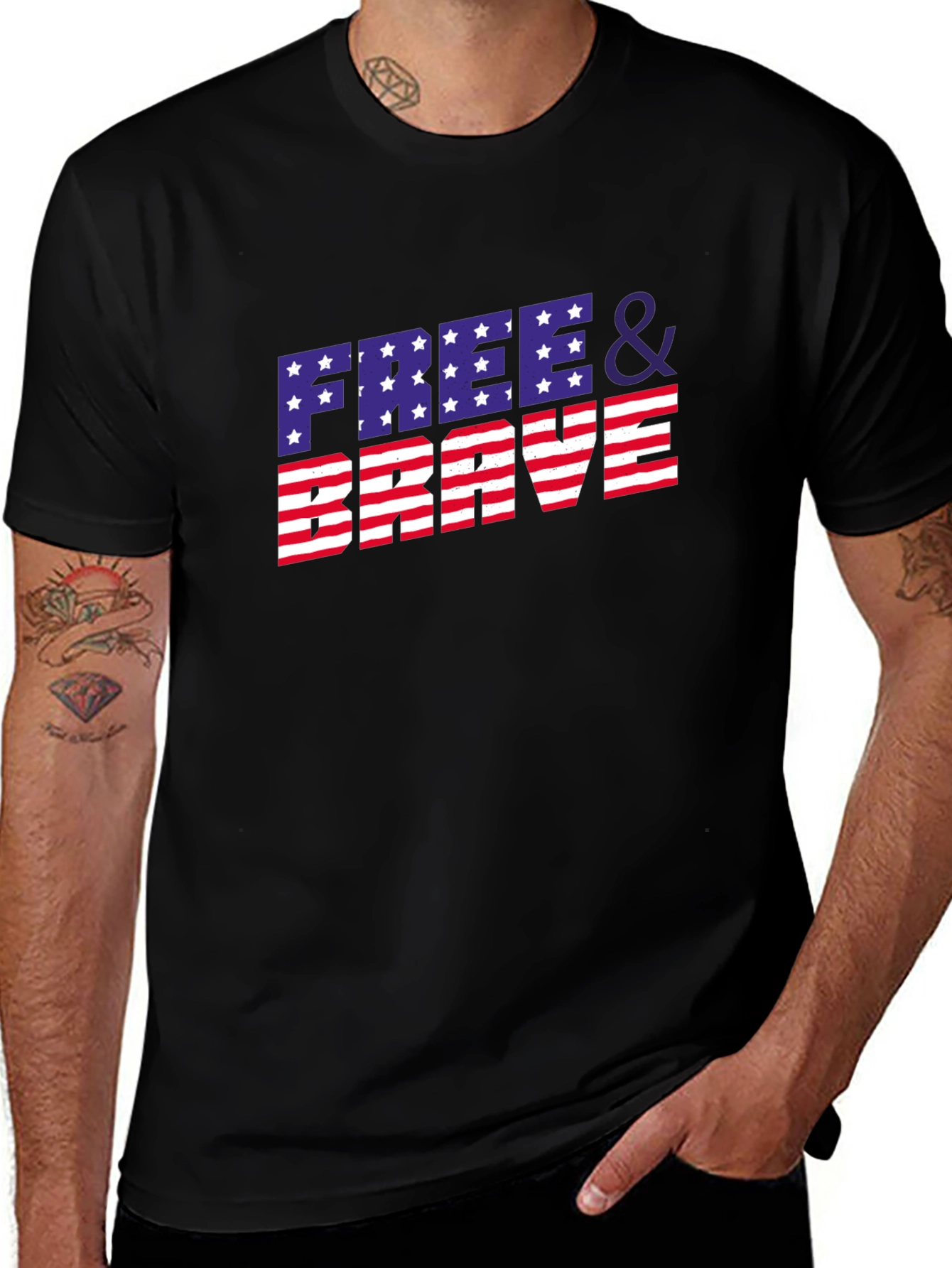 Free & Brave Patriotic T-Shirt