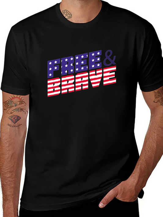 Free & Brave Patriotic T-Shirt