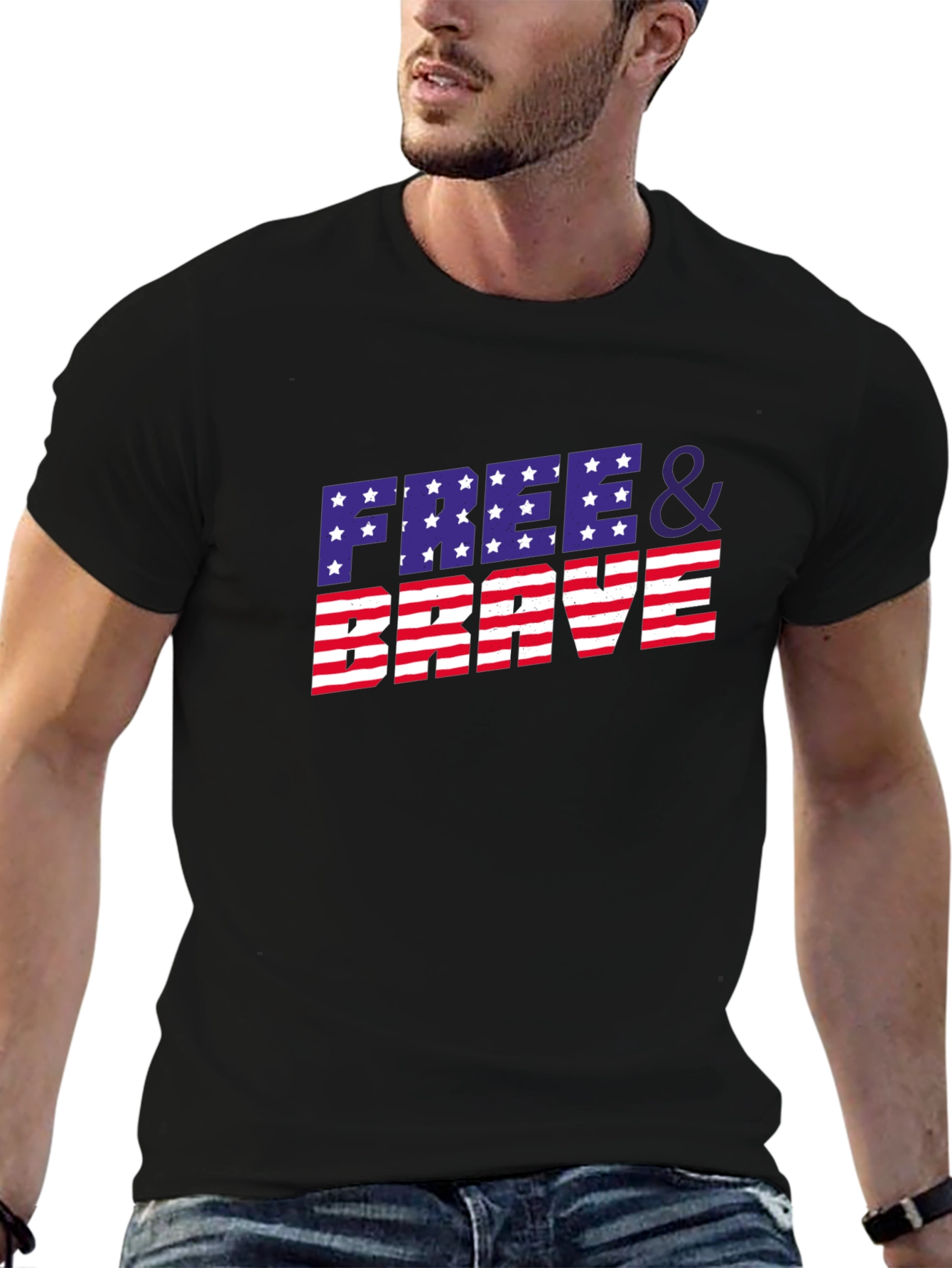Free & Brave Patriotic T-Shirt