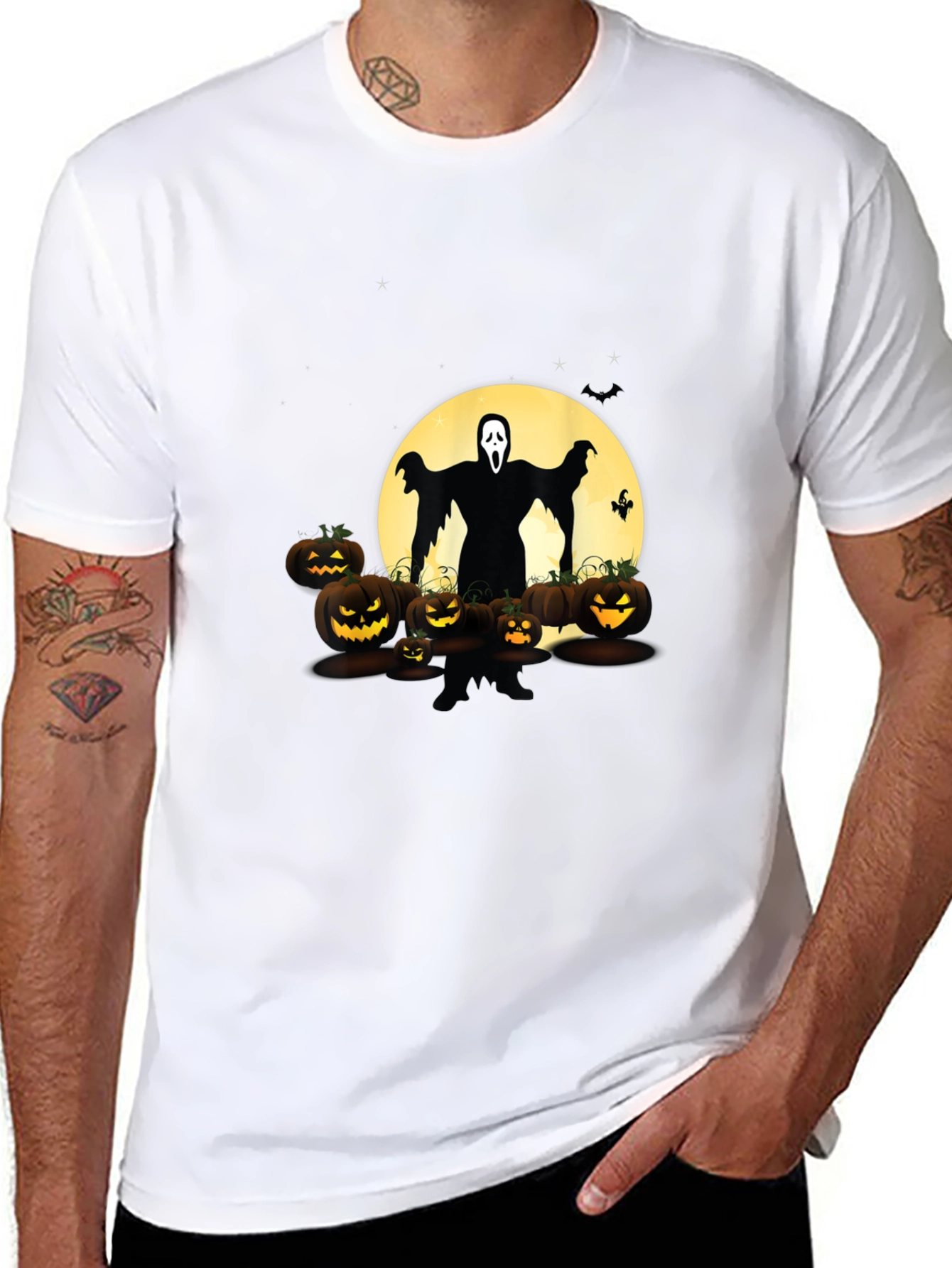 Spooky Season T-Shirt - Ghost & Pumpkins