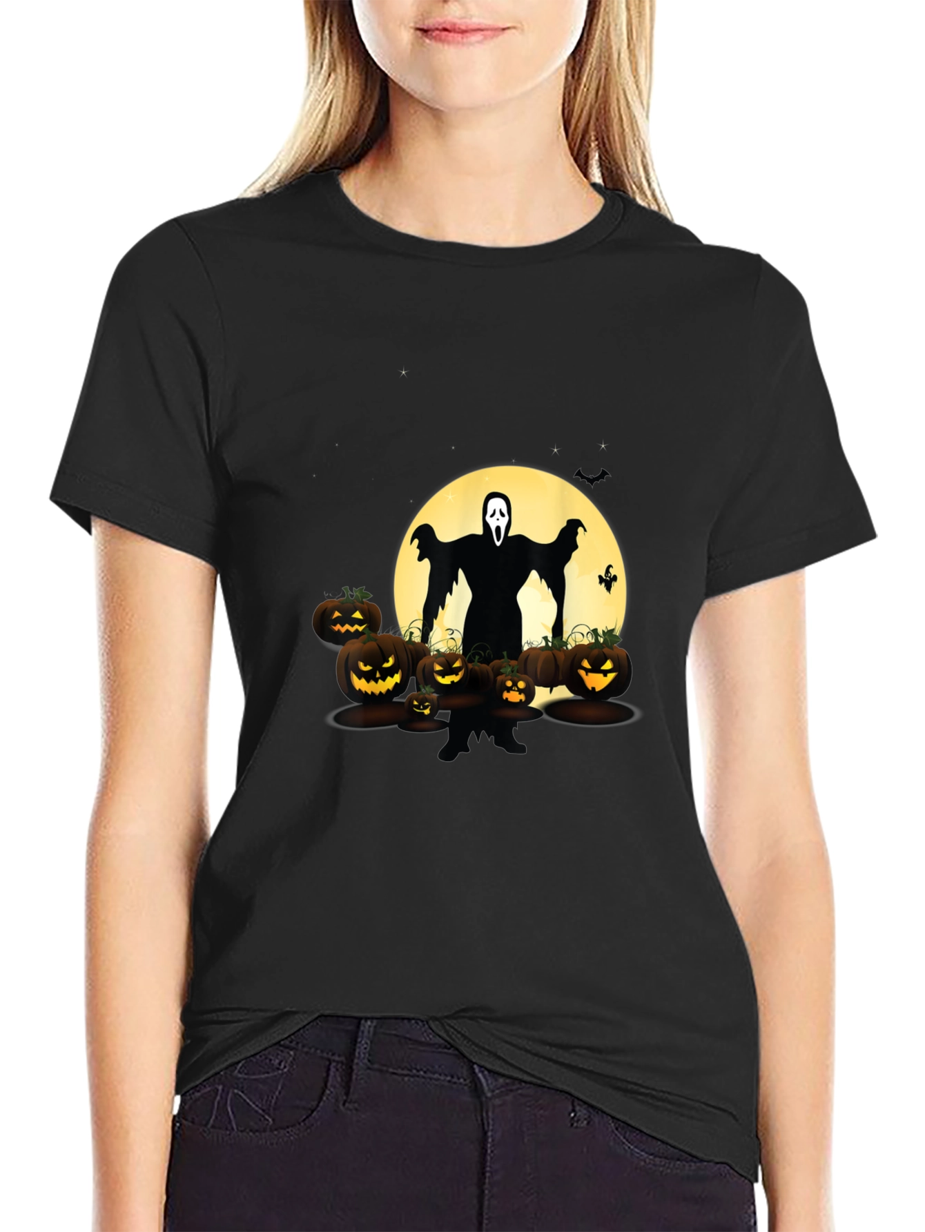 Spooky Season T-Shirt - Ghost & Pumpkins
