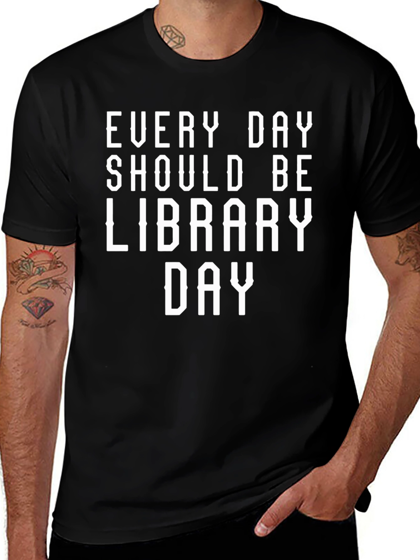 Every Day Library Day Graphic Tee