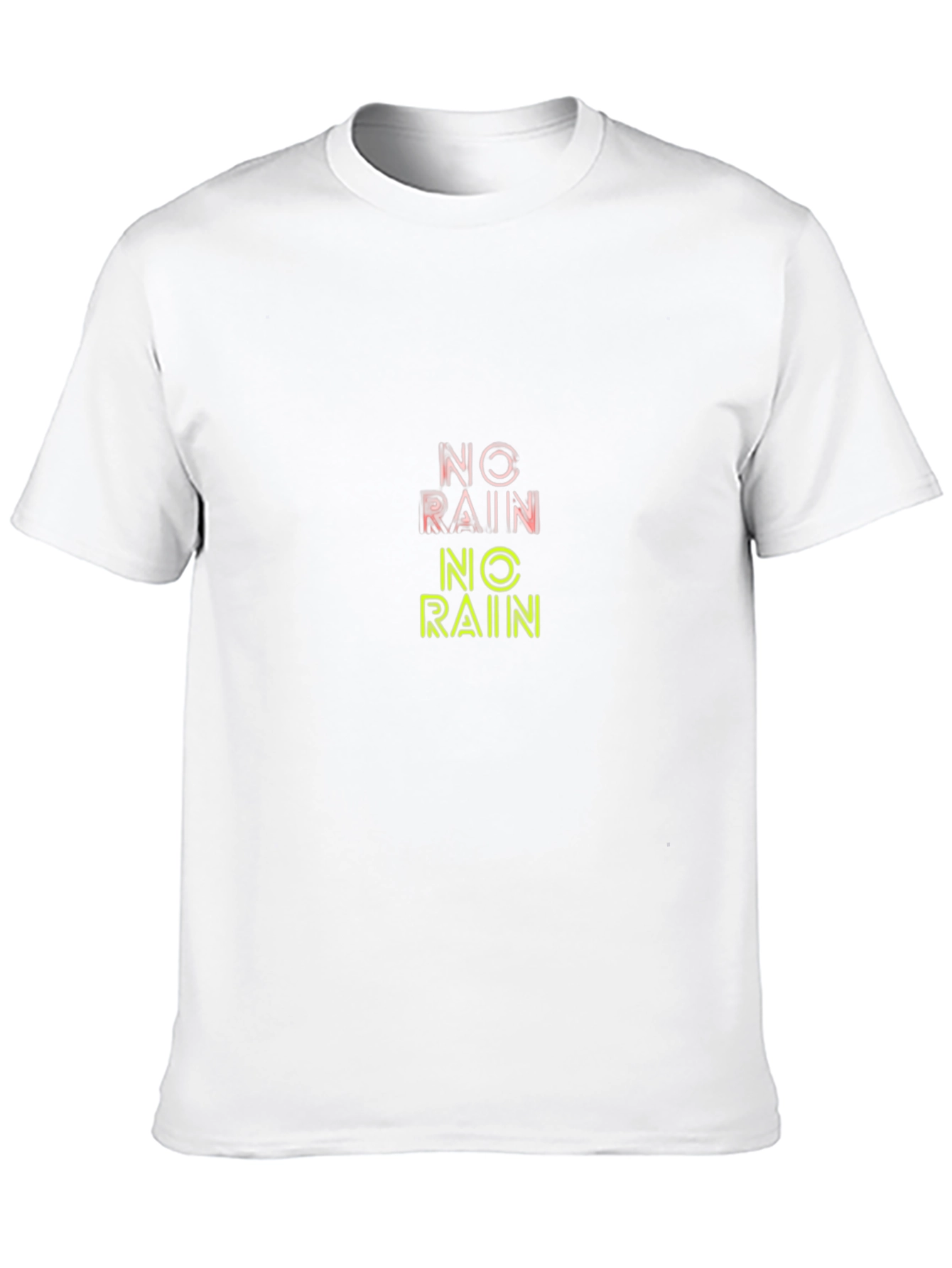 No Rain Graphic Tee - Black Cotton T-Shirt