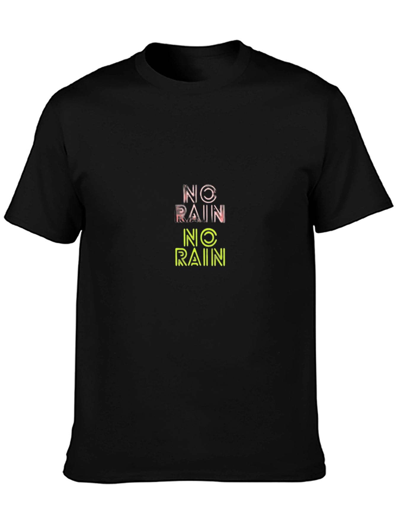 No Rain Graphic Tee - Black Cotton T-Shirt