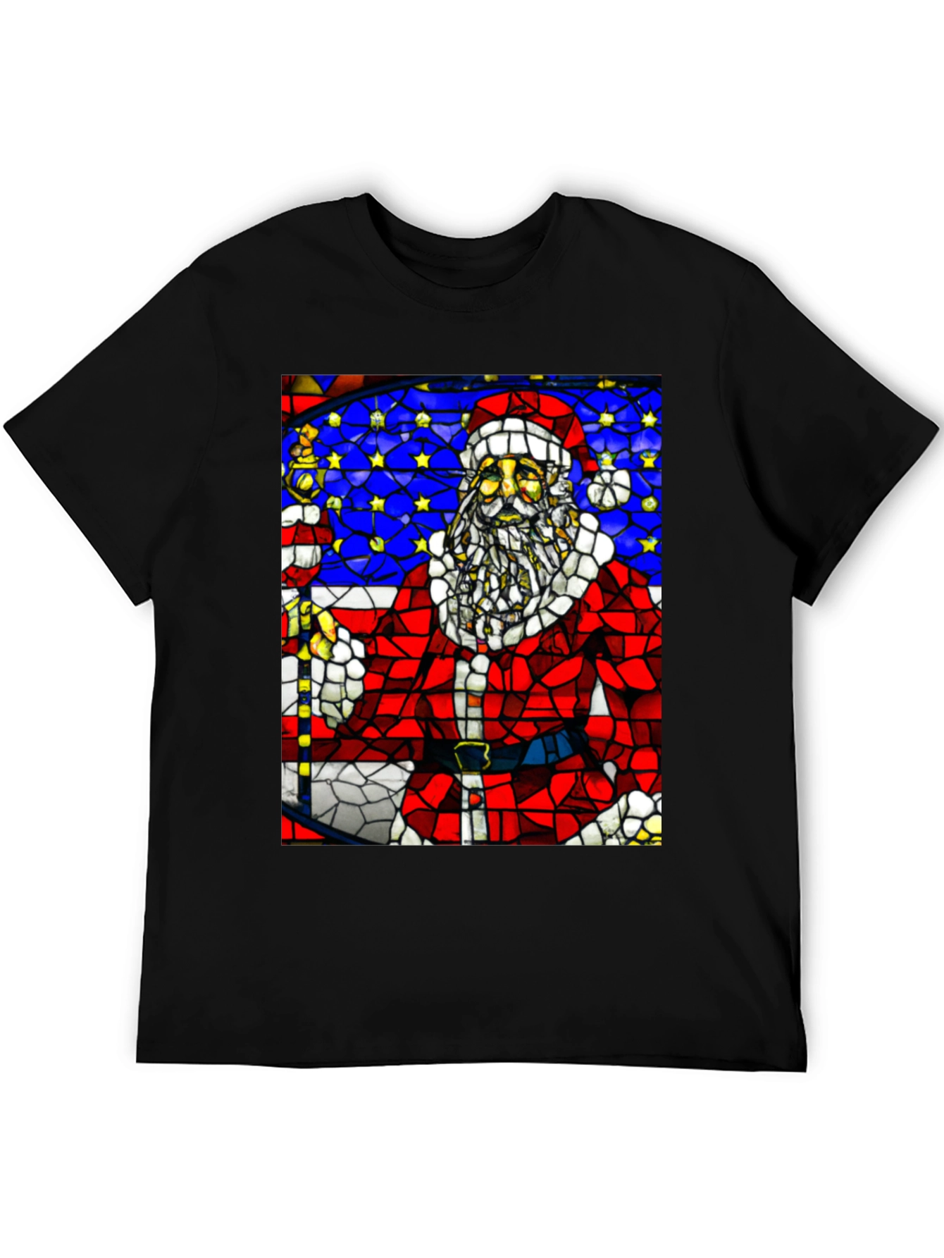 Santa Stained Glass T-Shirt