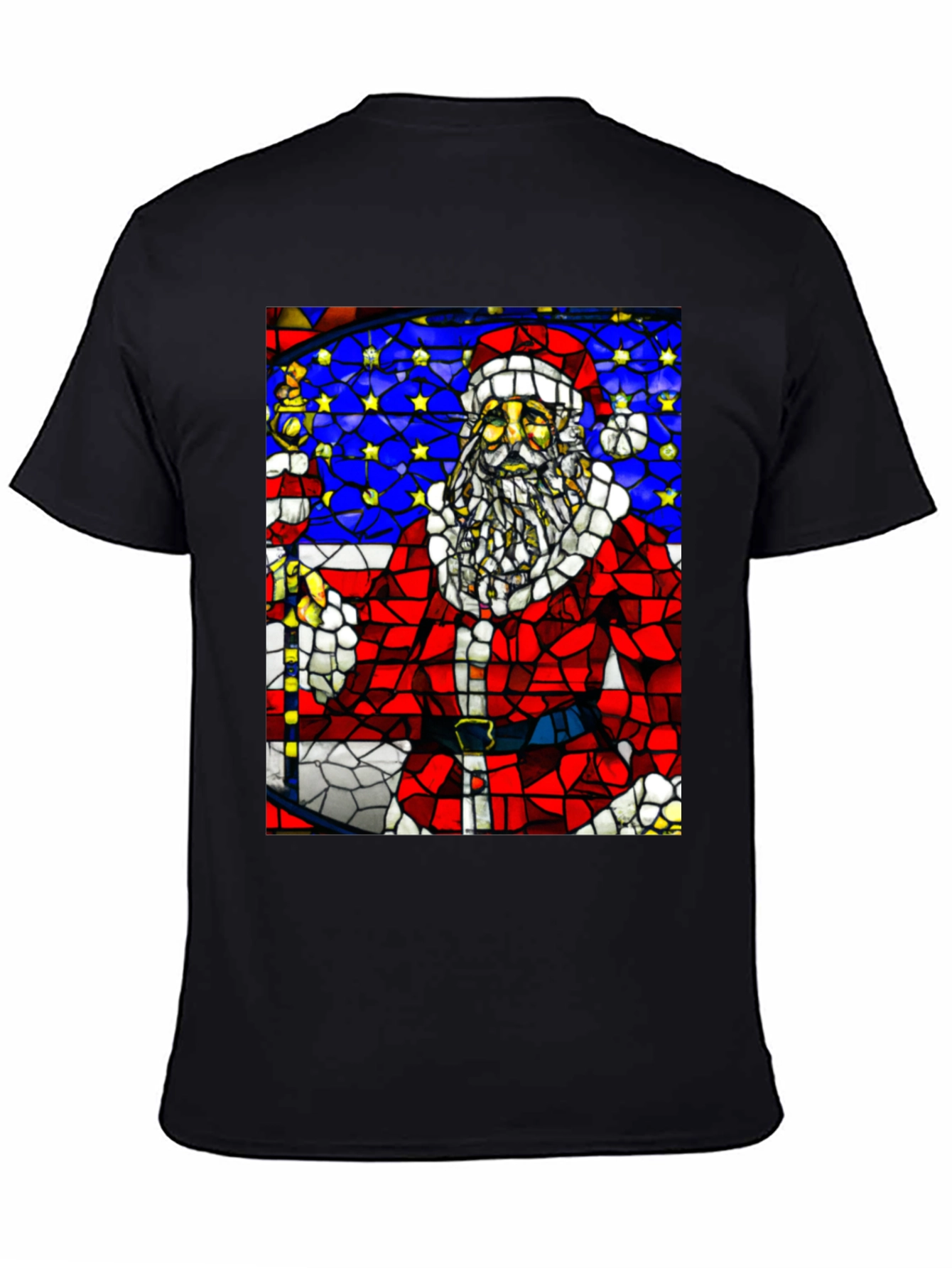 Santa Stained Glass T-Shirt