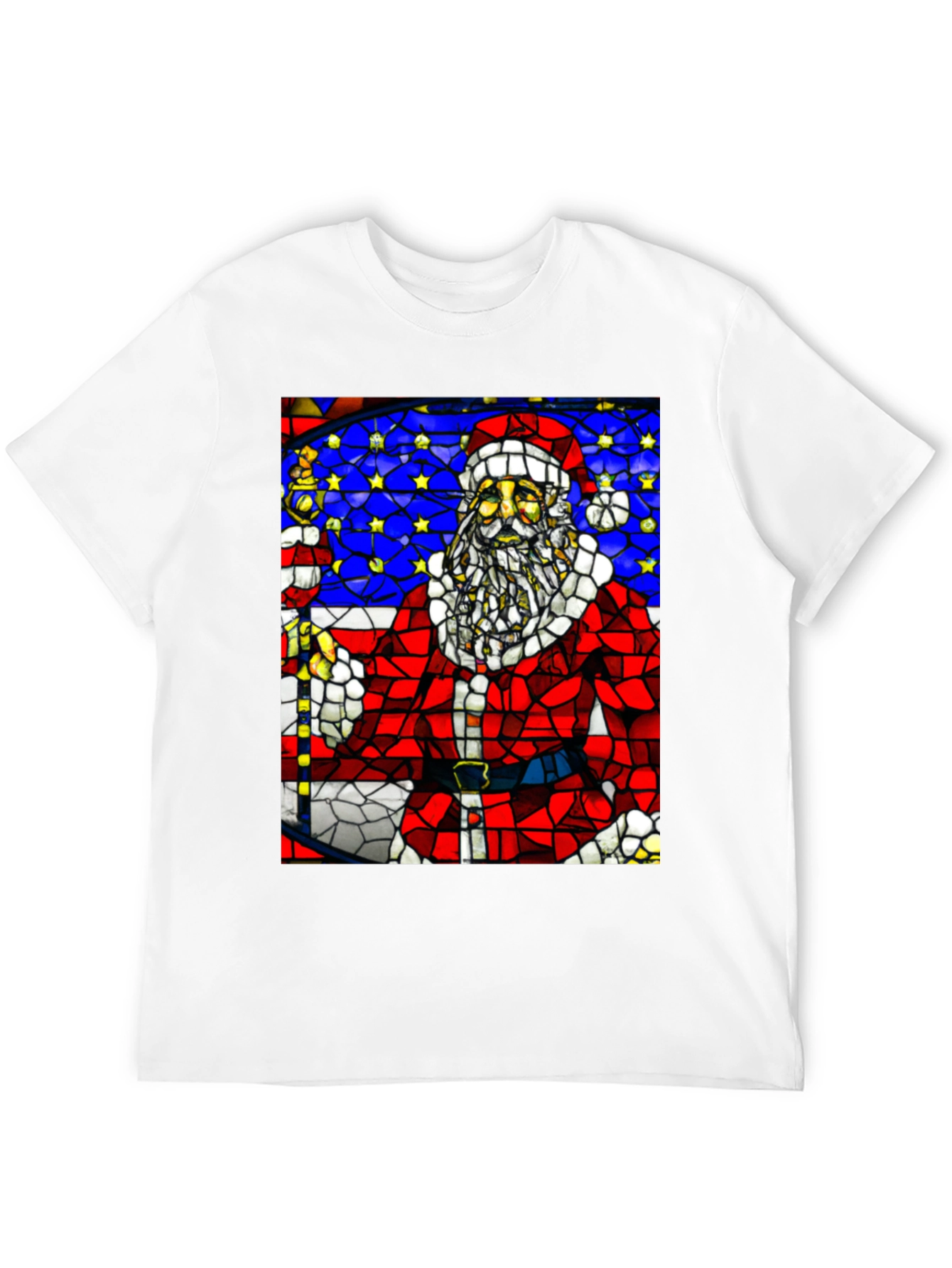 Santa Stained Glass T-Shirt