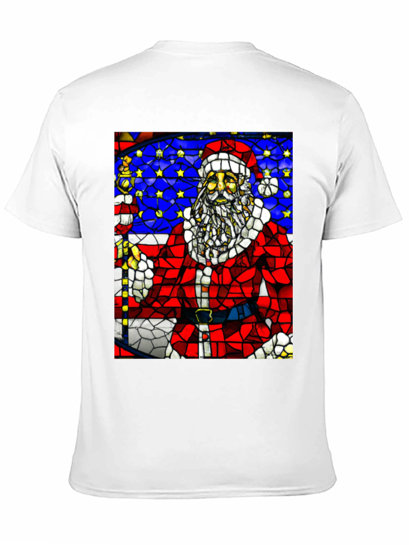 Santa Stained Glass T-Shirt