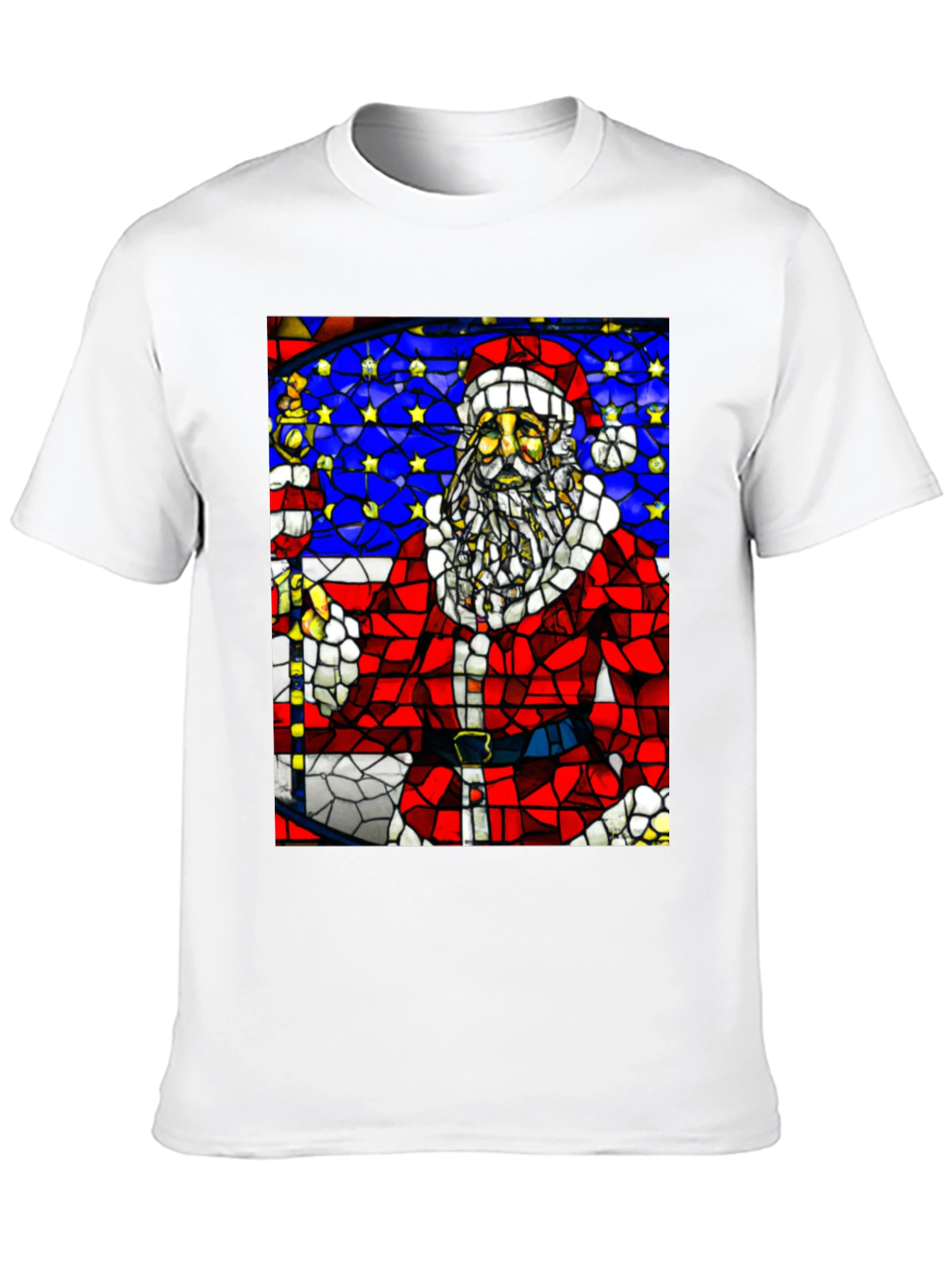 Santa Stained Glass T-Shirt