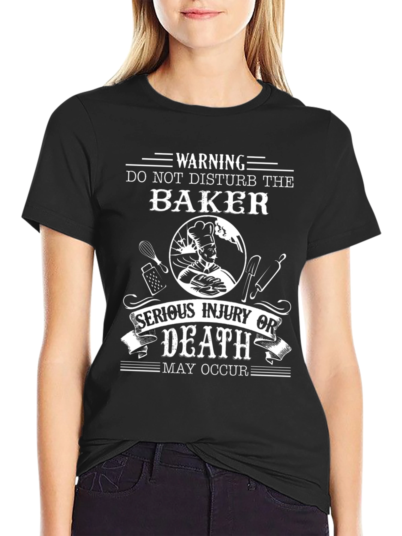 Warning Baker T-Shirt - Funny Baking Apparel
