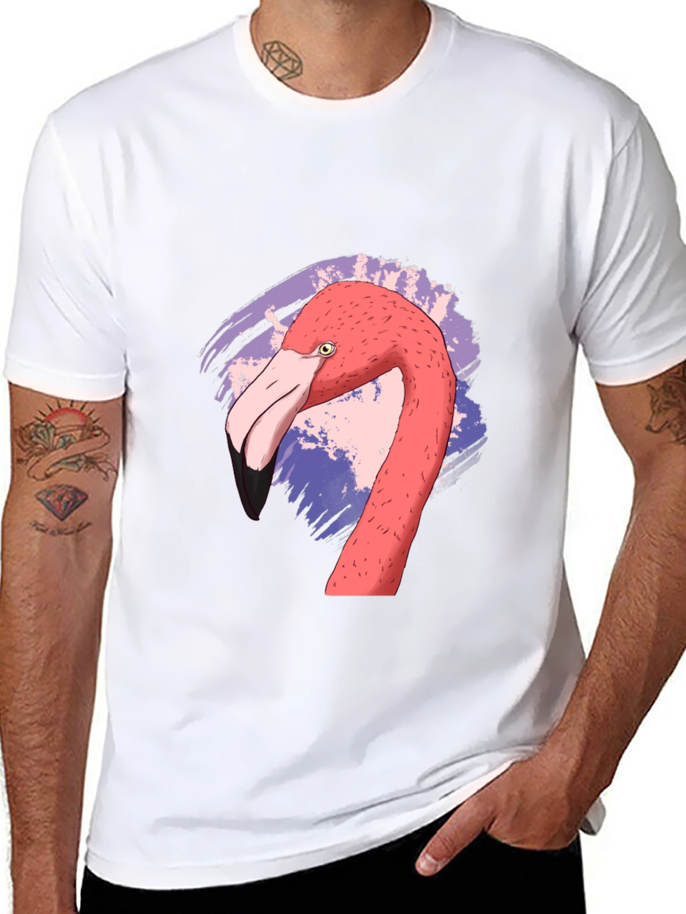 Flamingo Graphic Black T-Shirt