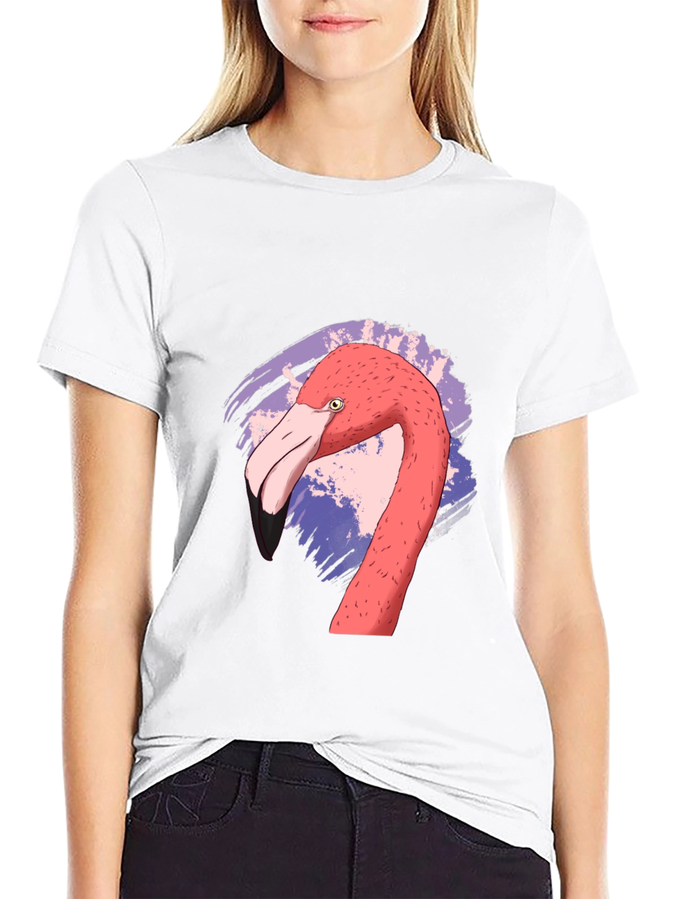 Flamingo Graphic Black T-Shirt