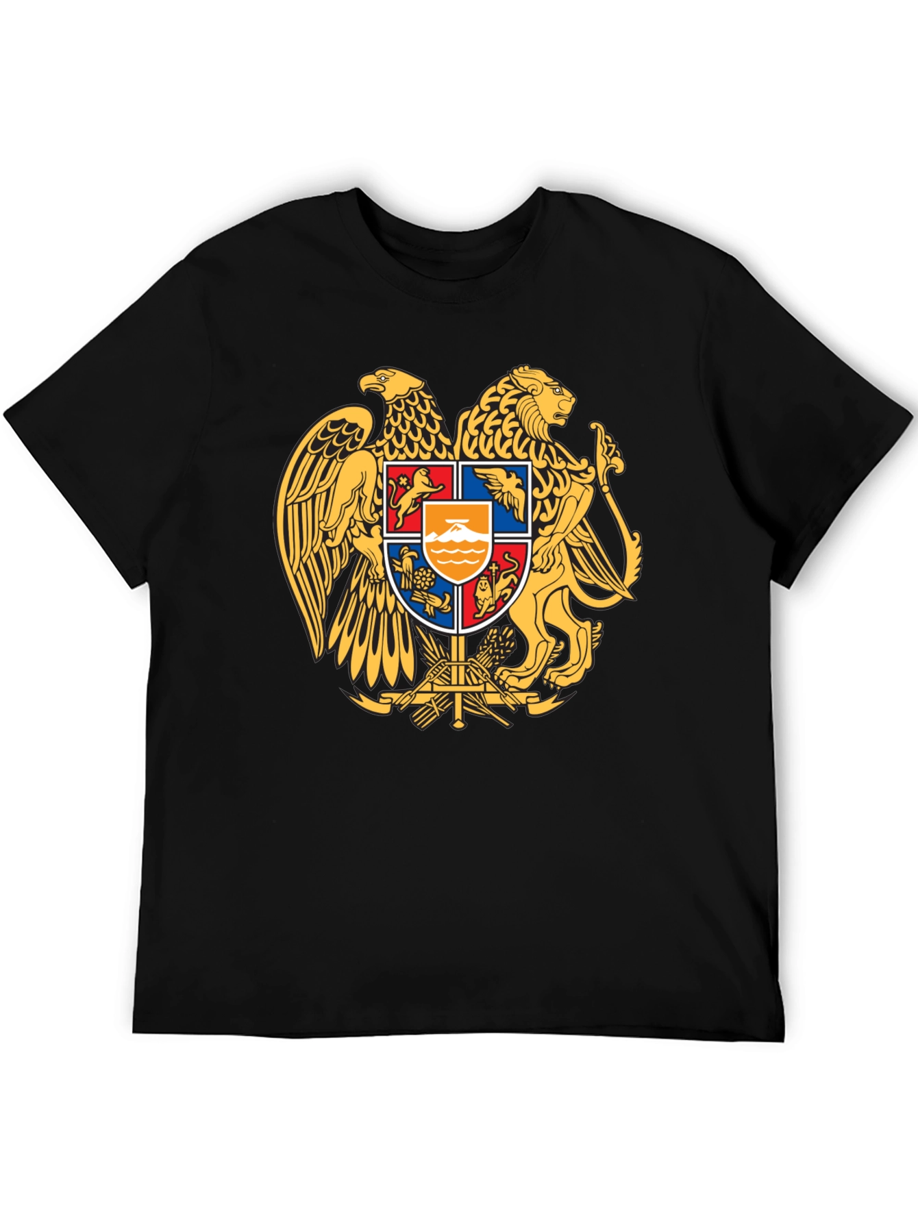 Armenian Coat of Arms T-Shirt - Premium Black Tee