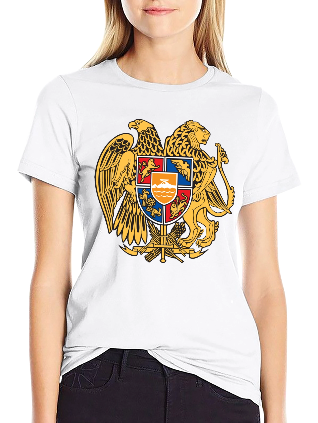 Armenian Coat of Arms T-Shirt - Premium Black Tee
