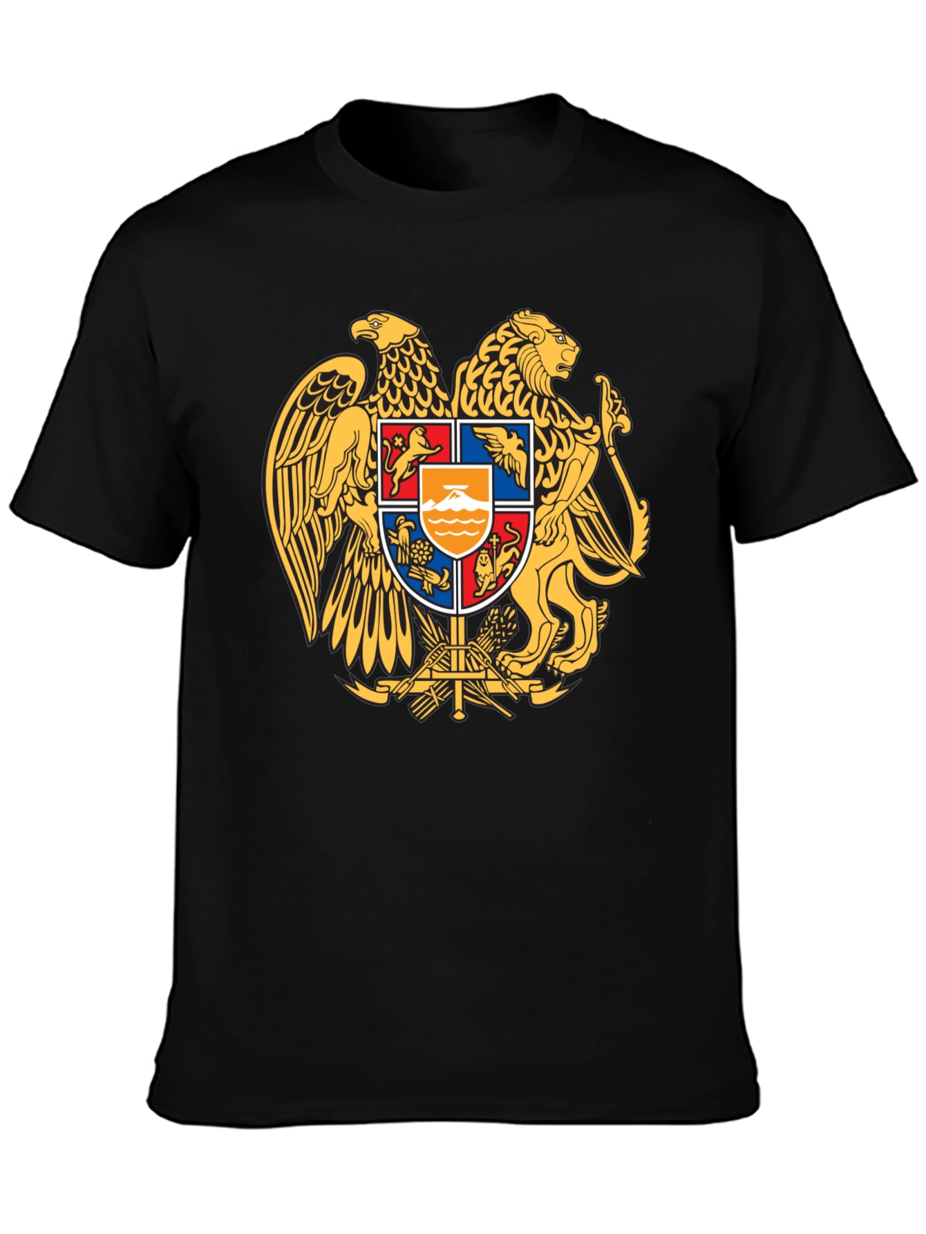 Armenian Coat of Arms T-Shirt - Premium Black Tee