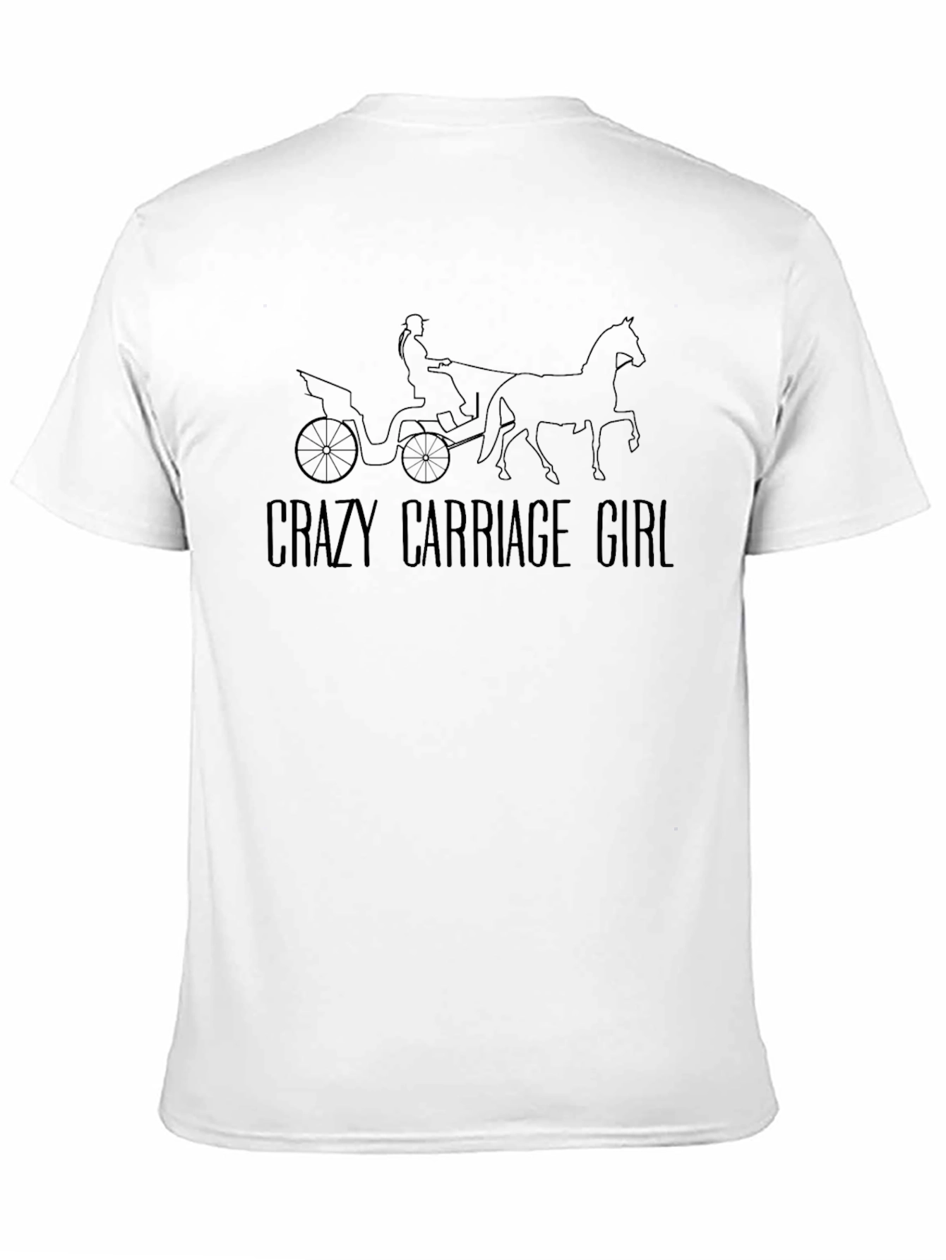 Crazy Carriage Girl Graphic Tee - Black