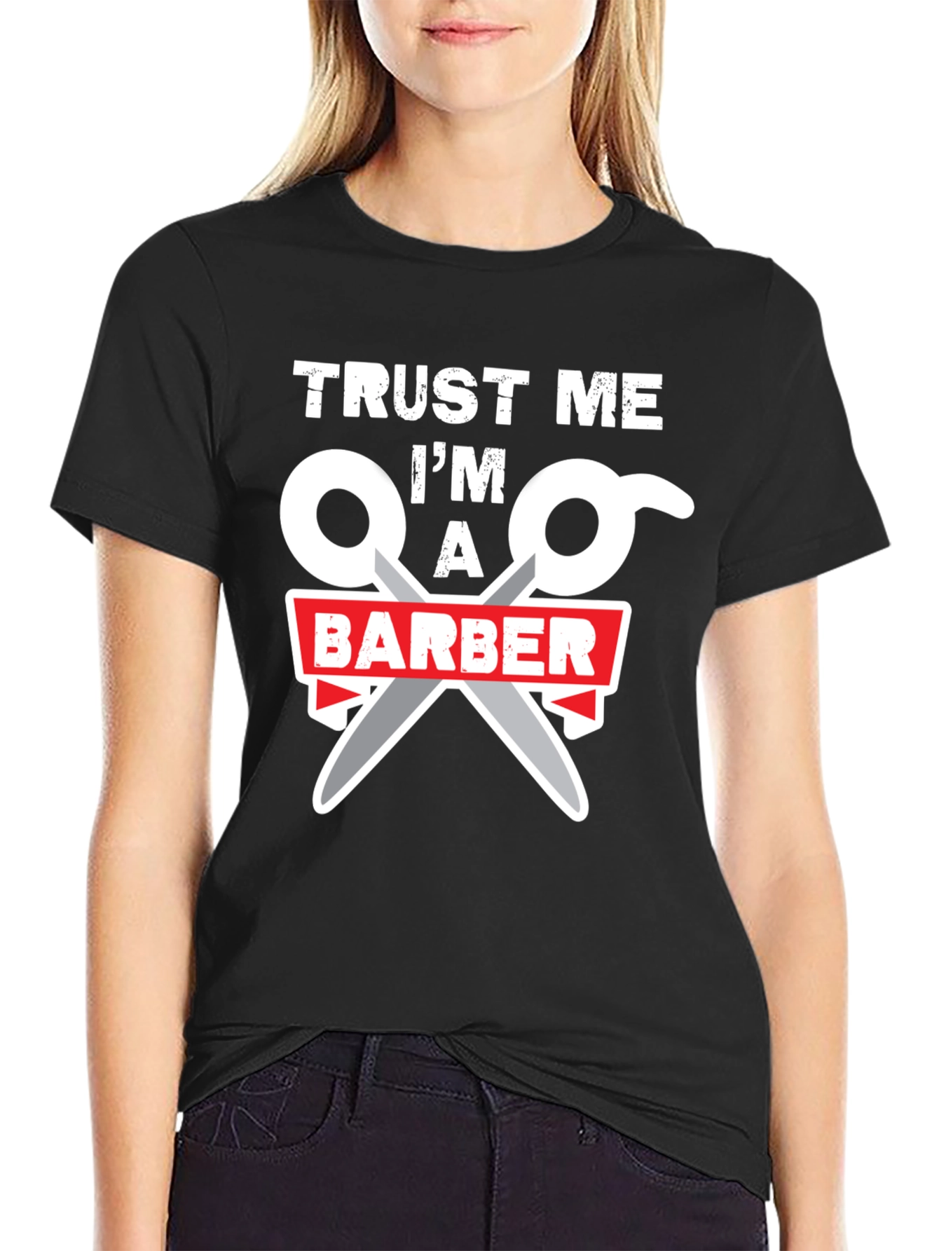 Trust Me Im A Barber Black T-Shirt